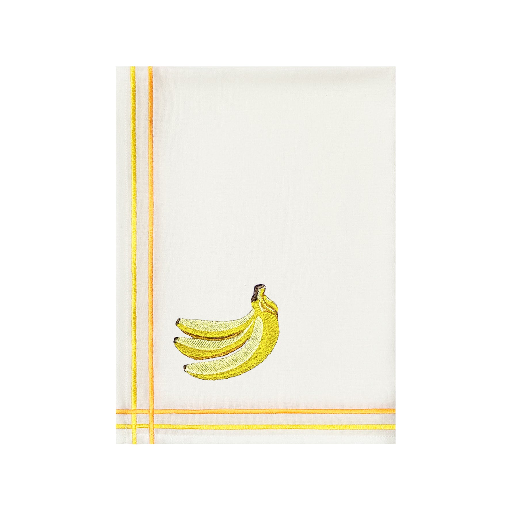 Embroidered Banana Kitchen Tea Towels | Set of 2