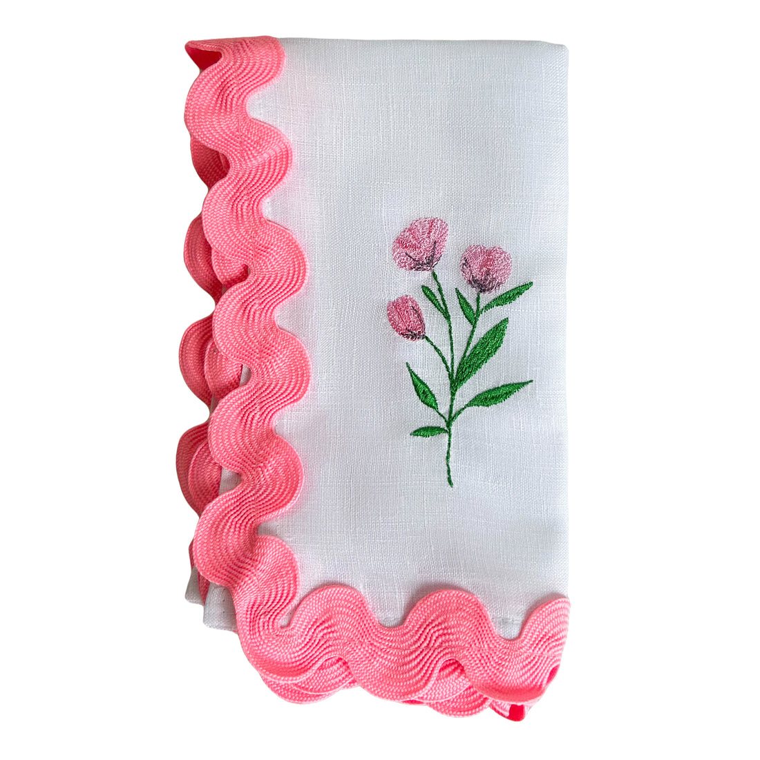 Embroidered Linen Wild Flowers Napkin | Single napkins