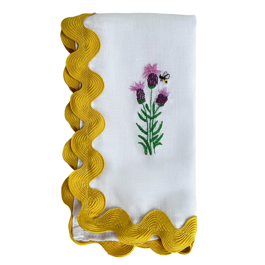 Embroidered Linen Wild Flowers Napkin | Single napkins
