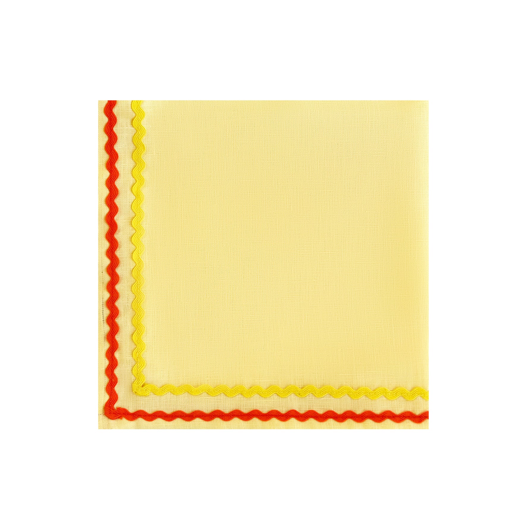 Ric Rac Yellow & Orange Linen Napkins | Pink | Set of 2