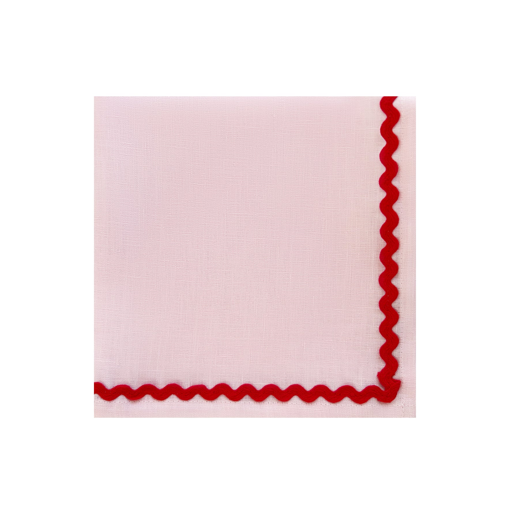 Ric Rac Linen Napkins | Pink | Set of 2