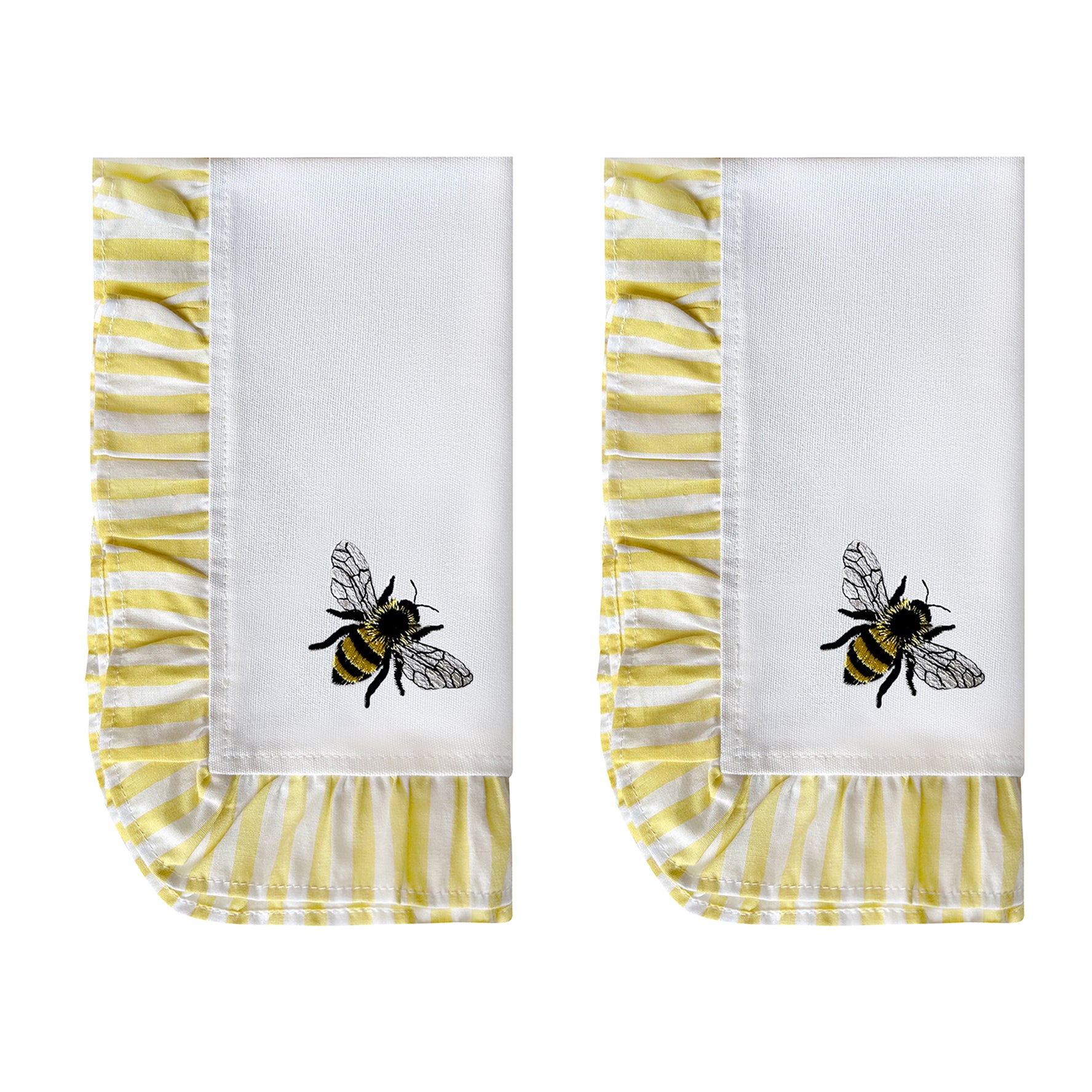 Bee Embroidered Napkins | Set of 2