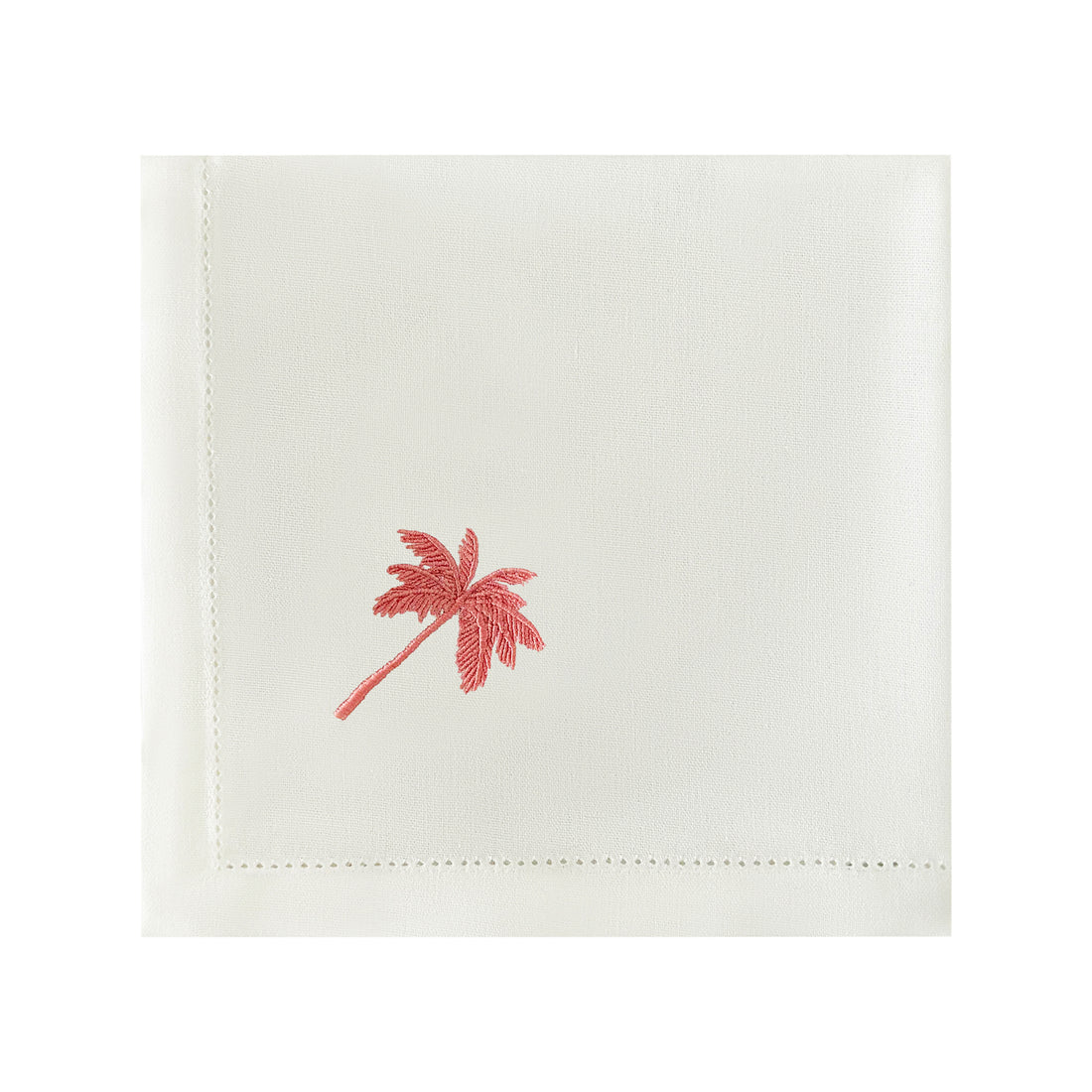 Palm Tree Embroidered Napkins | Set of 4
