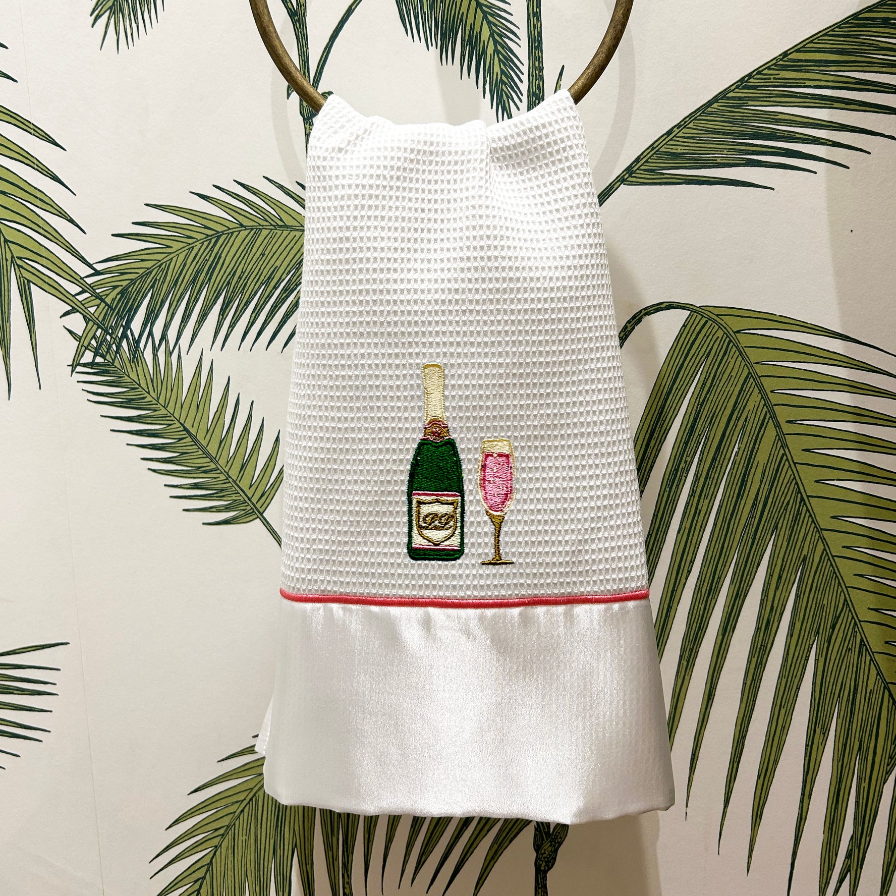 Embroidered Champagne Luxury Bathroom Hand Towels