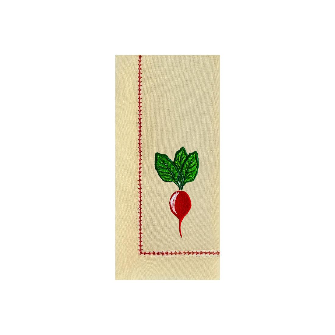 Embroidered Radish Placemats | Set of 4