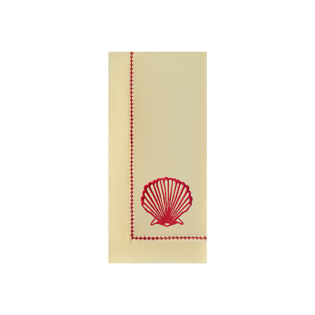 Embroidered Sea Shells & Coral Placemats | Set of 4