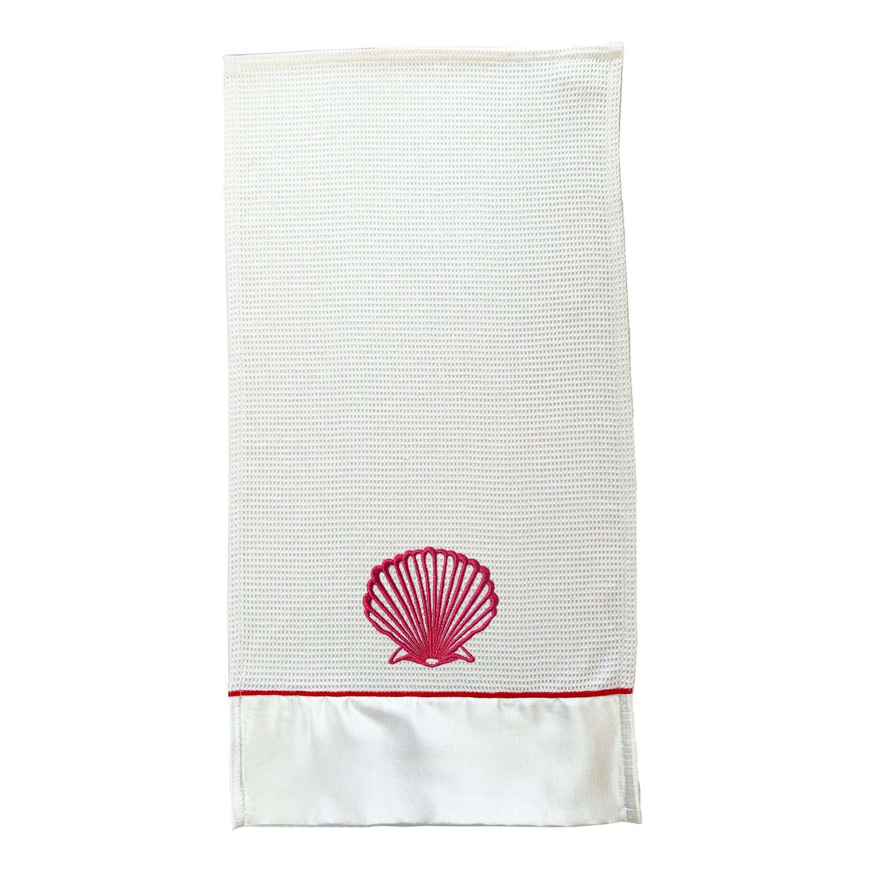Shell Embroidered Luxury Bathroom Hand Towels