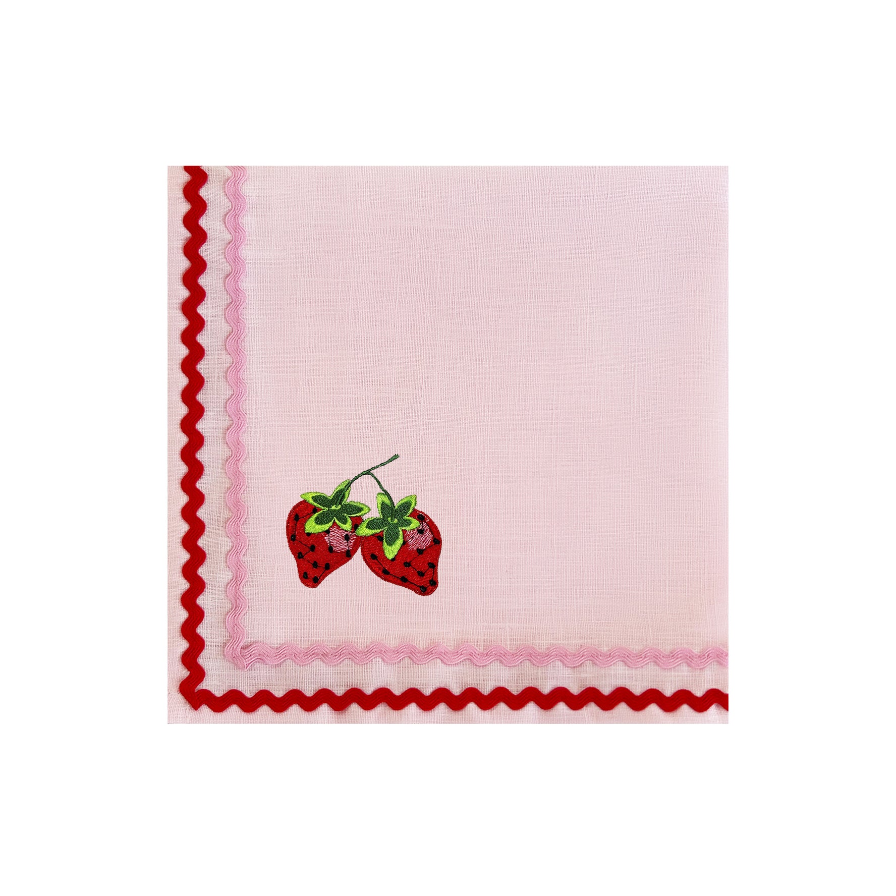 Strawberry Linen Napkins | Set 4