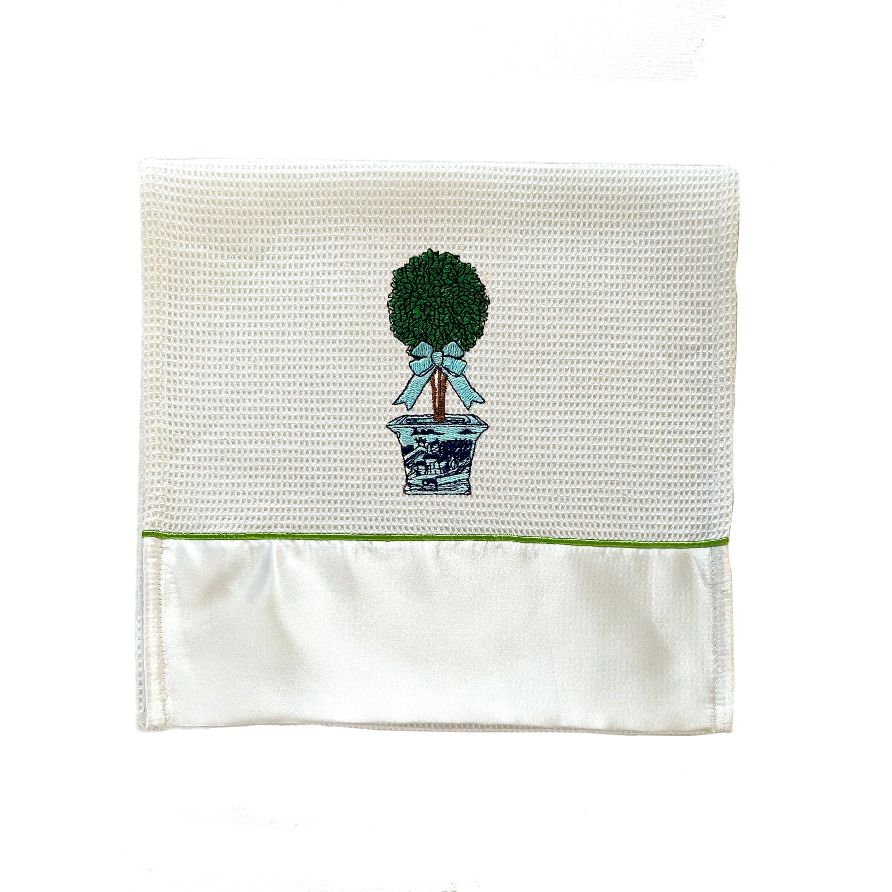 Topiary Bush Embroidered Luxury Bathroom Hand Towels