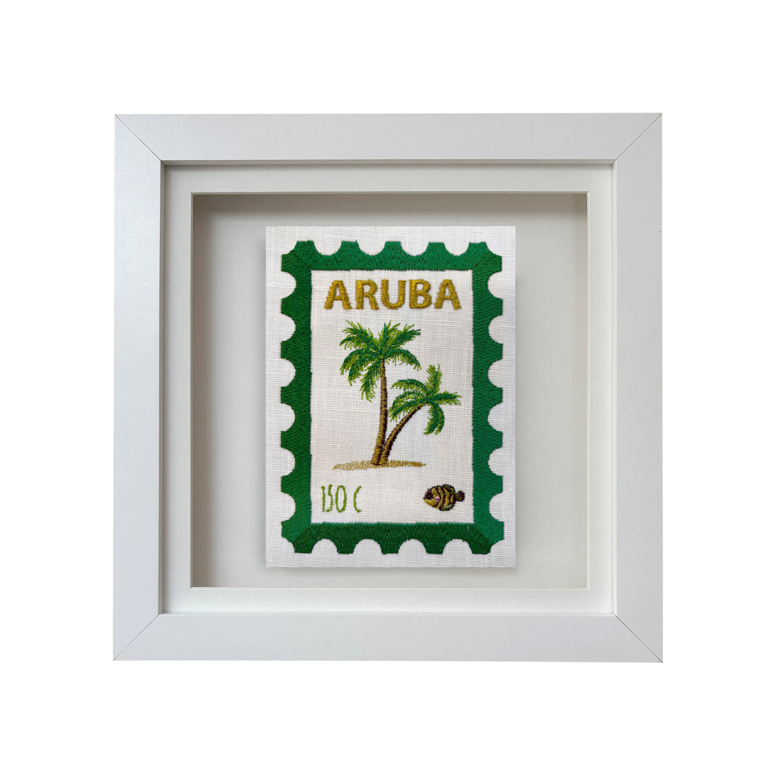 Aruba Embroidered Stamp Artwork
