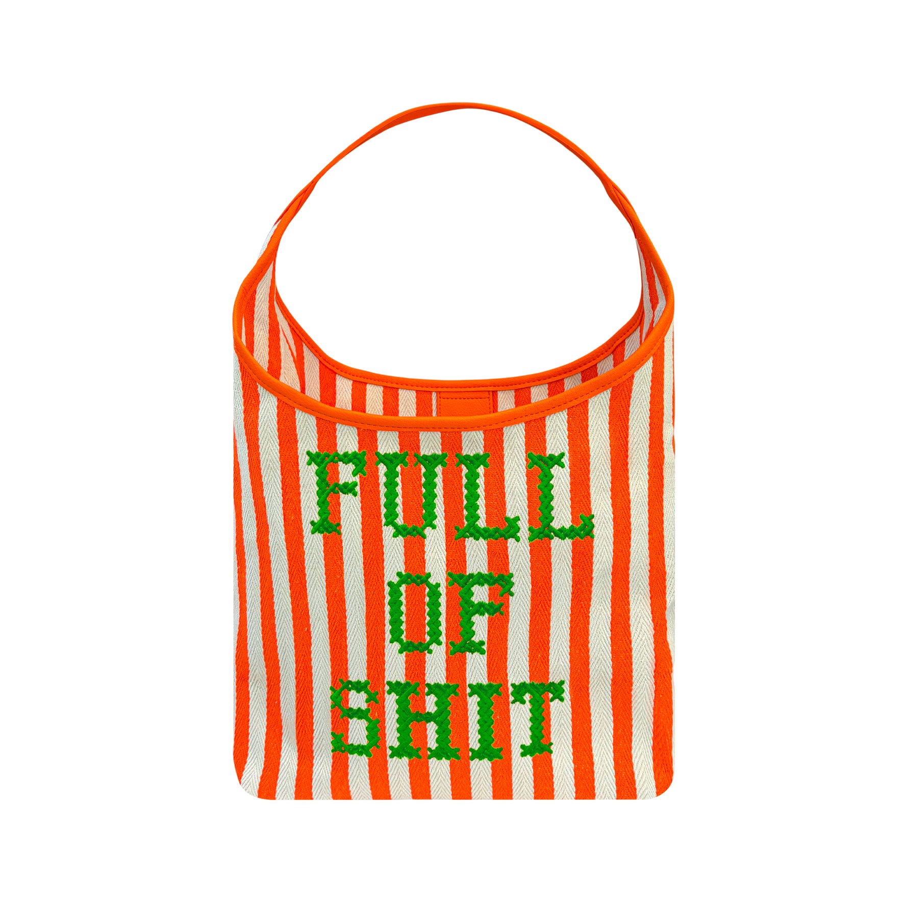 Orange Canvas Full Of Shit Bag
