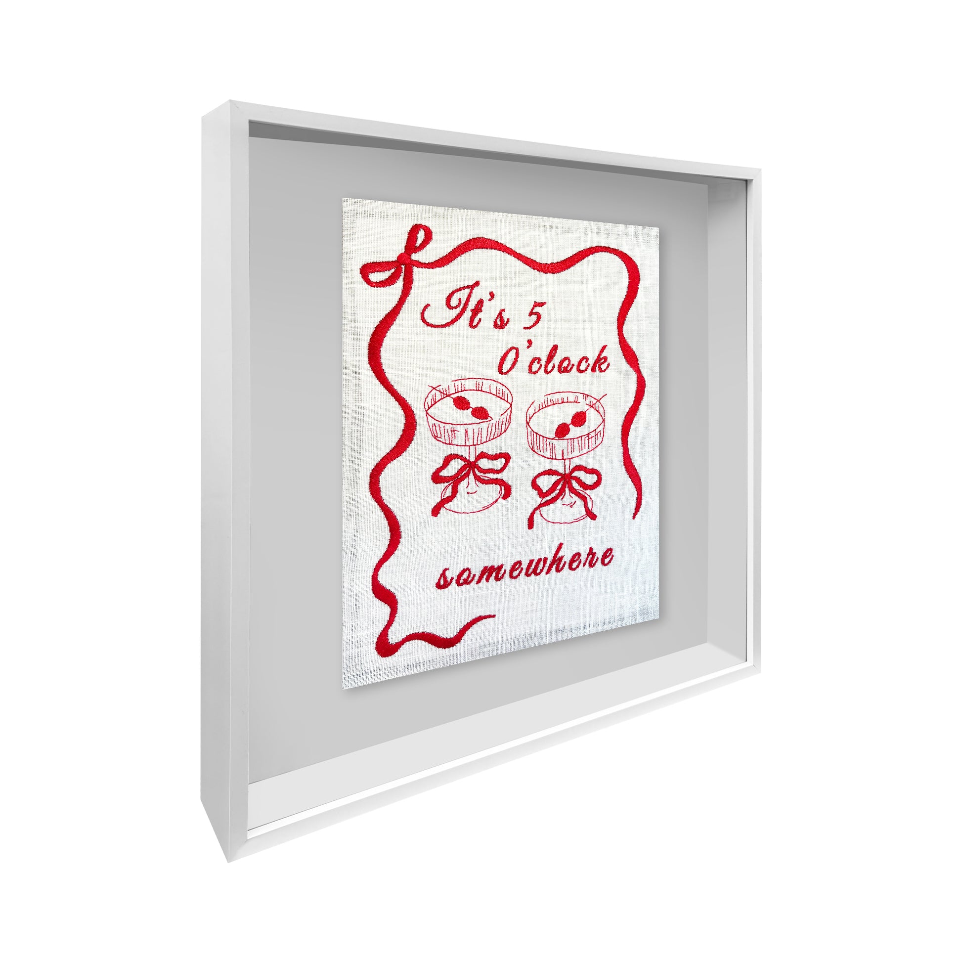 Lillyloves "It's 5 O'Clock Somewhere" artwork featuring colorful, stylish design perfect for wall decor.