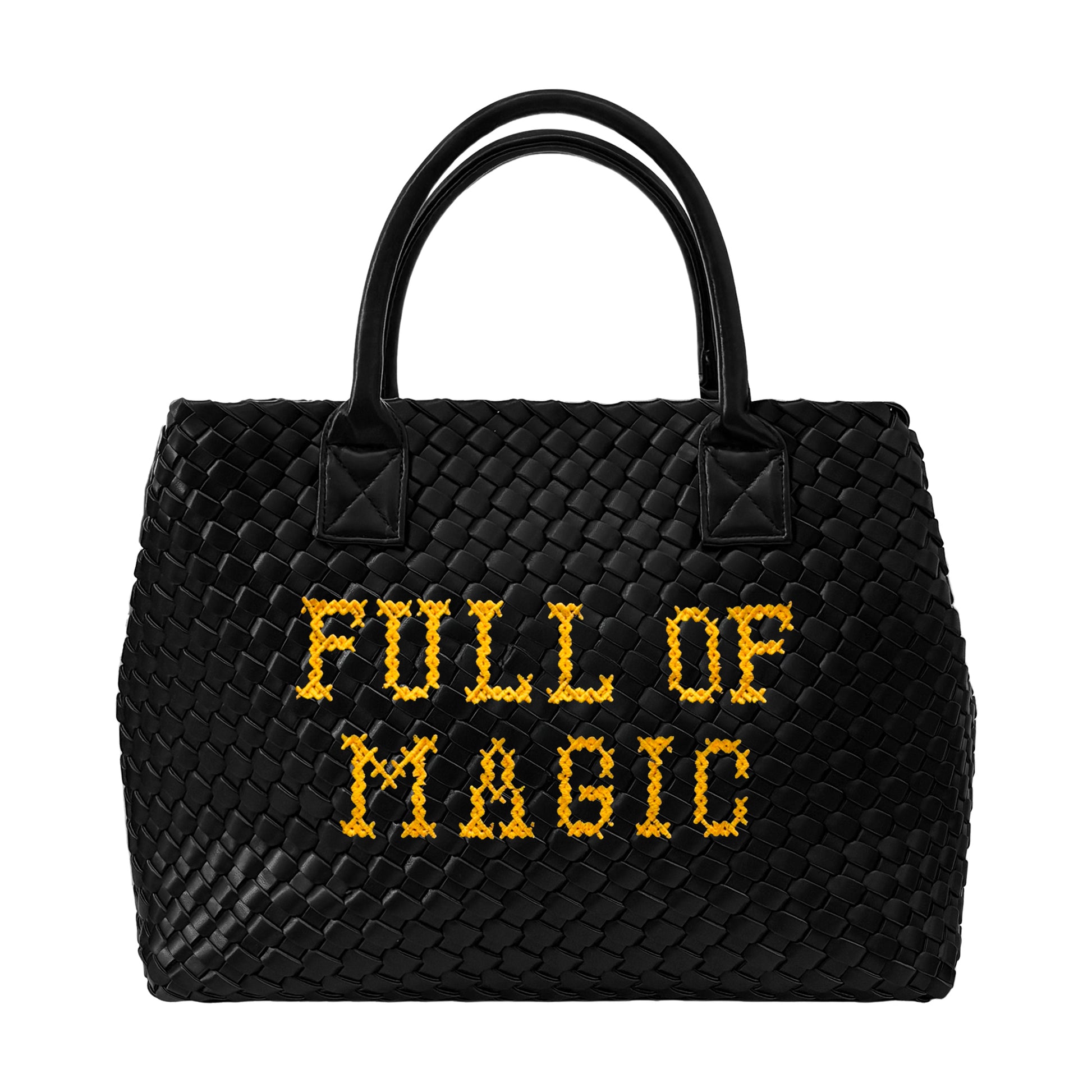 Lilly Loves Vegan Full Of Magic wash bag with colorful fabric and zipper closure, perfect for travel and organization.