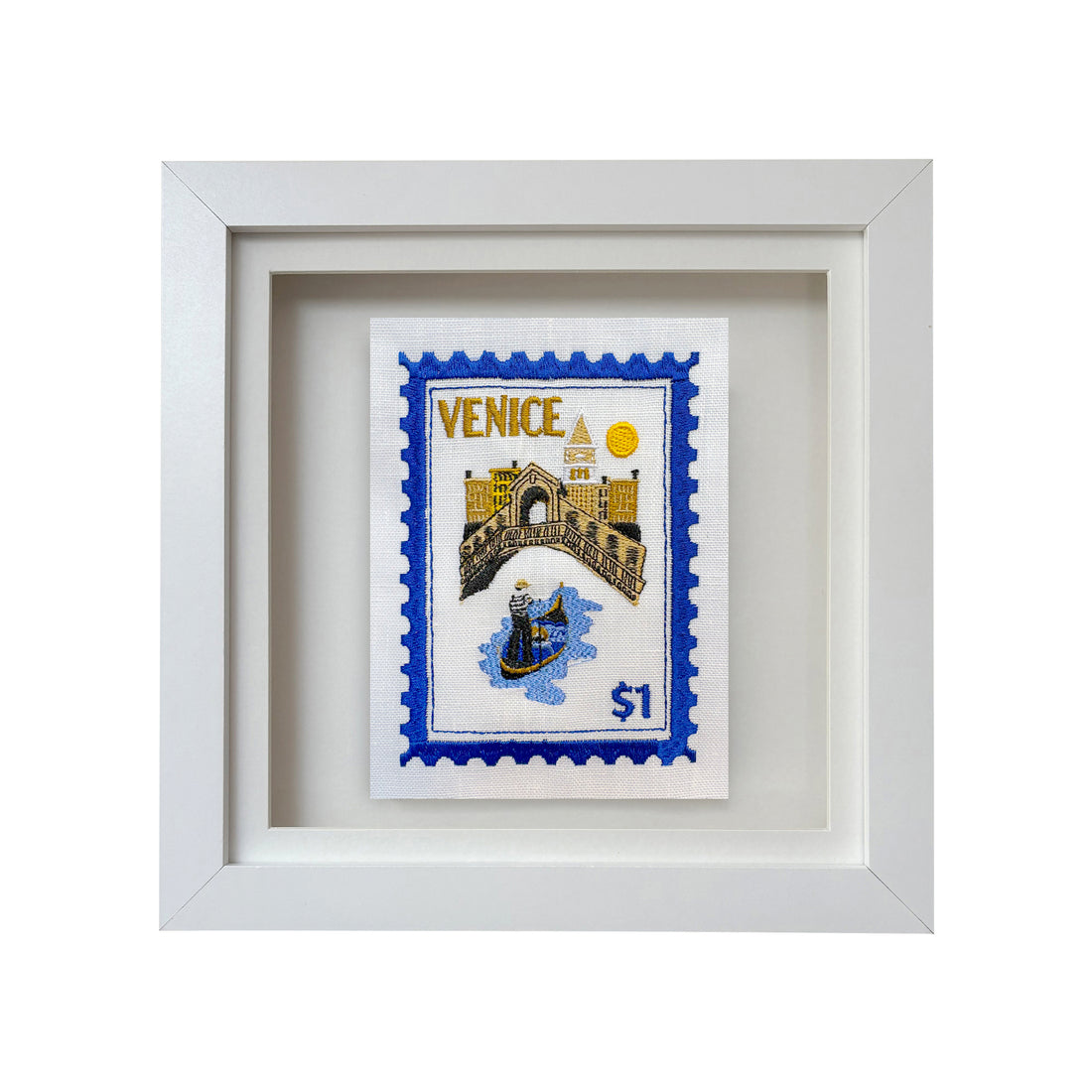 White box frame for artwork by Lillyloves, showcasing a sleek, minimalist design ideal for framing art or photos