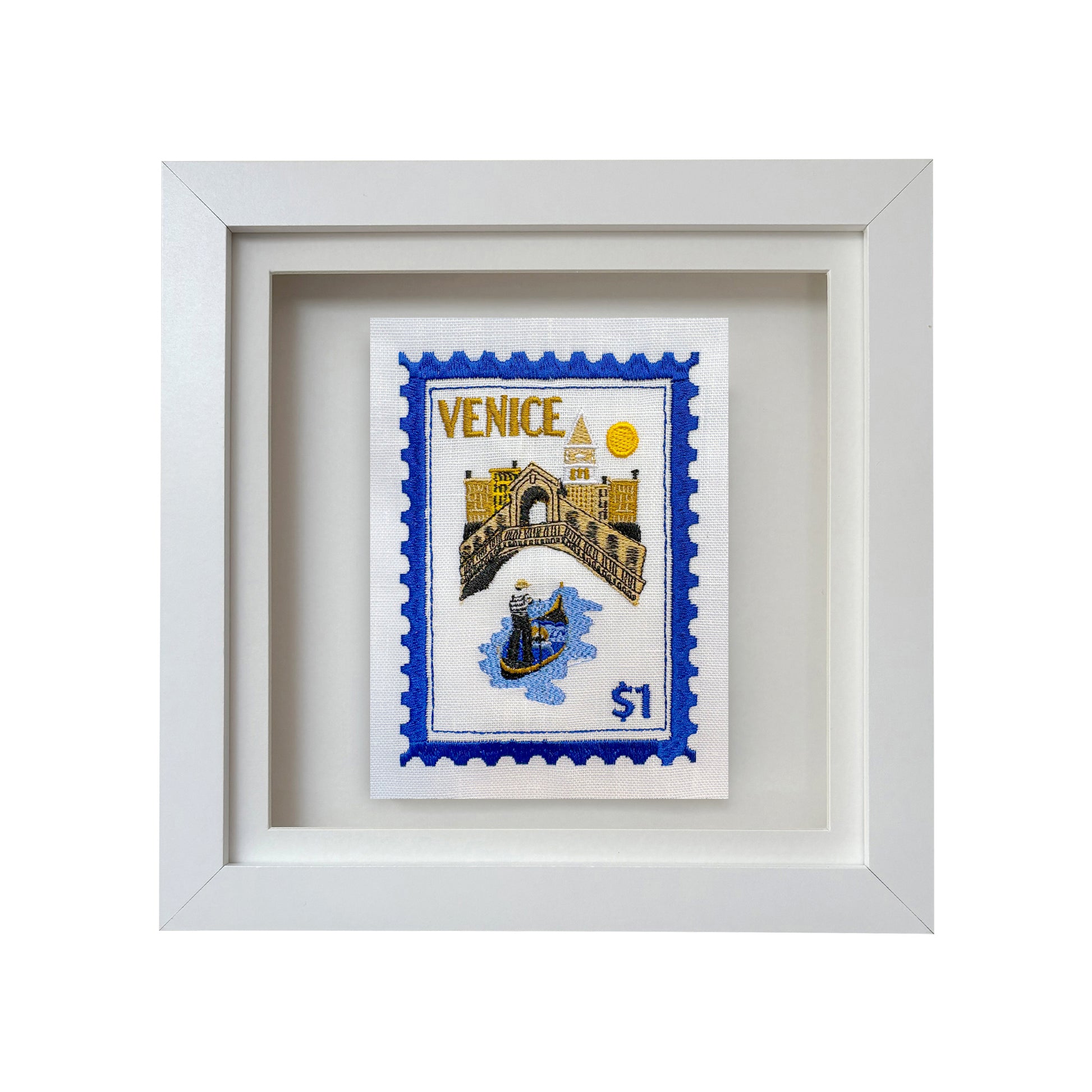 White box frame for artwork by Lillyloves, showcasing a sleek, minimalist design ideal for framing art or photos
