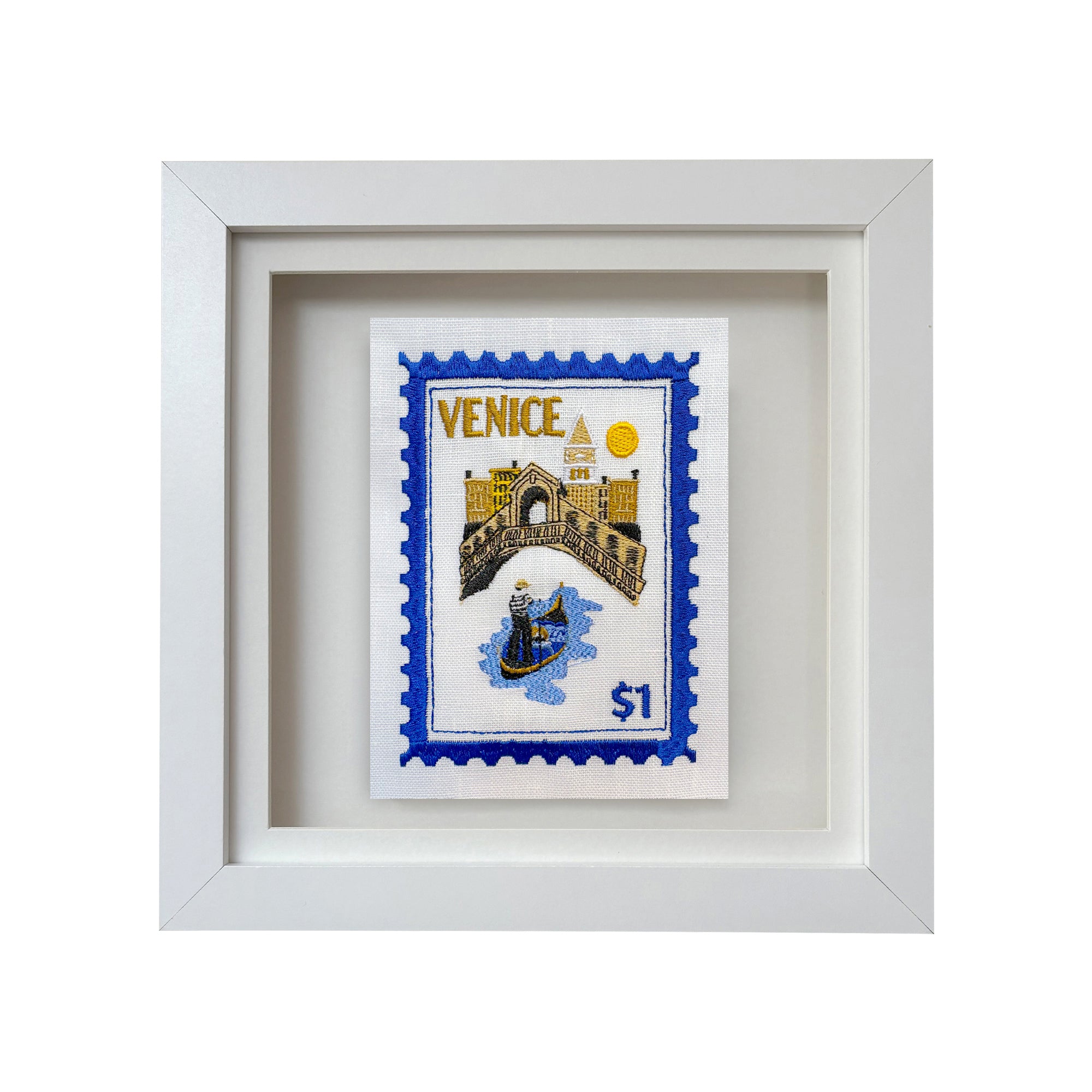 White box frame for artwork by Lillyloves, showcasing a sleek, minimalist design ideal for framing art or photos