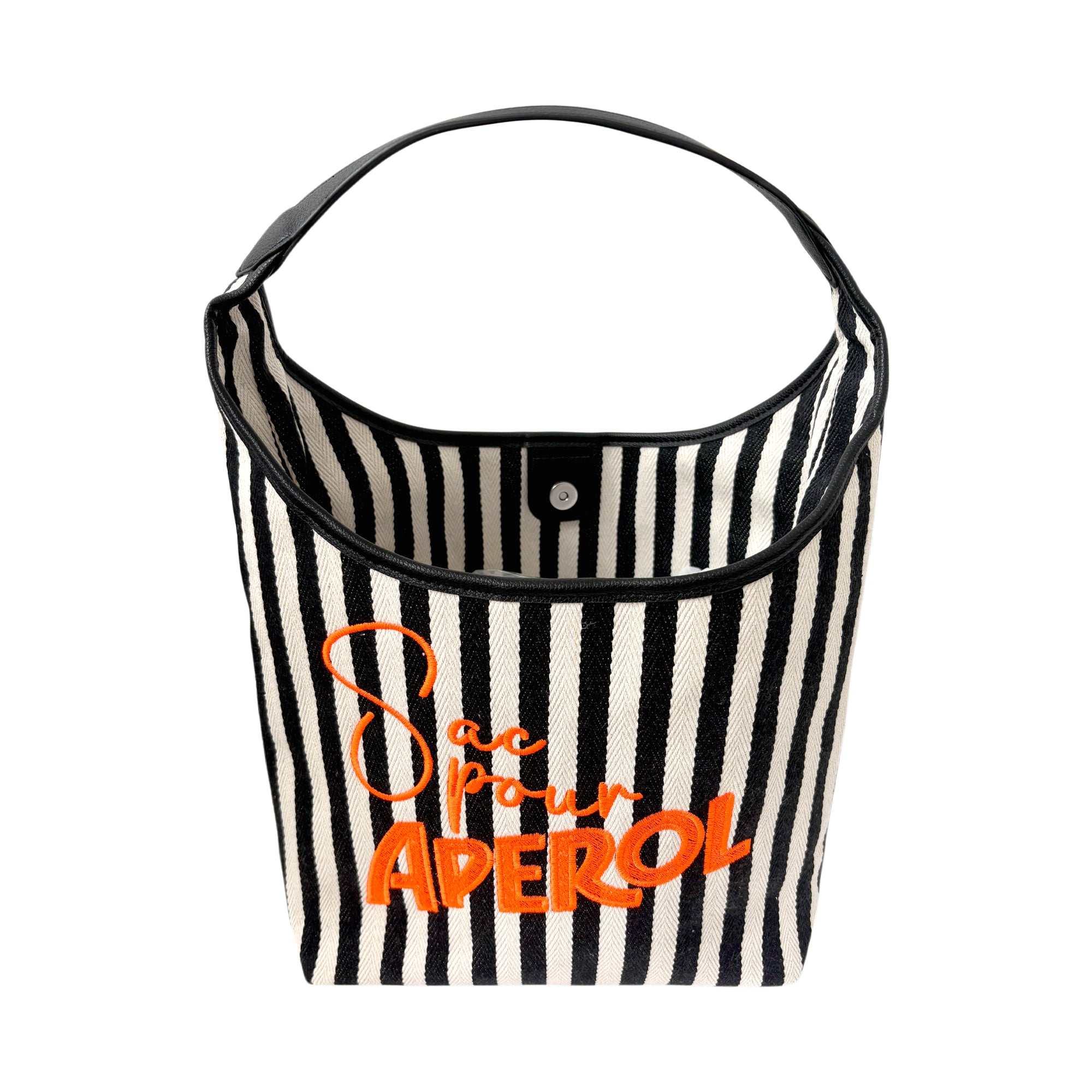 Black Lilly Loves Sac Pour Aperol Summer Bag handbag with stylish design, perfect for summer outings and casual wear.