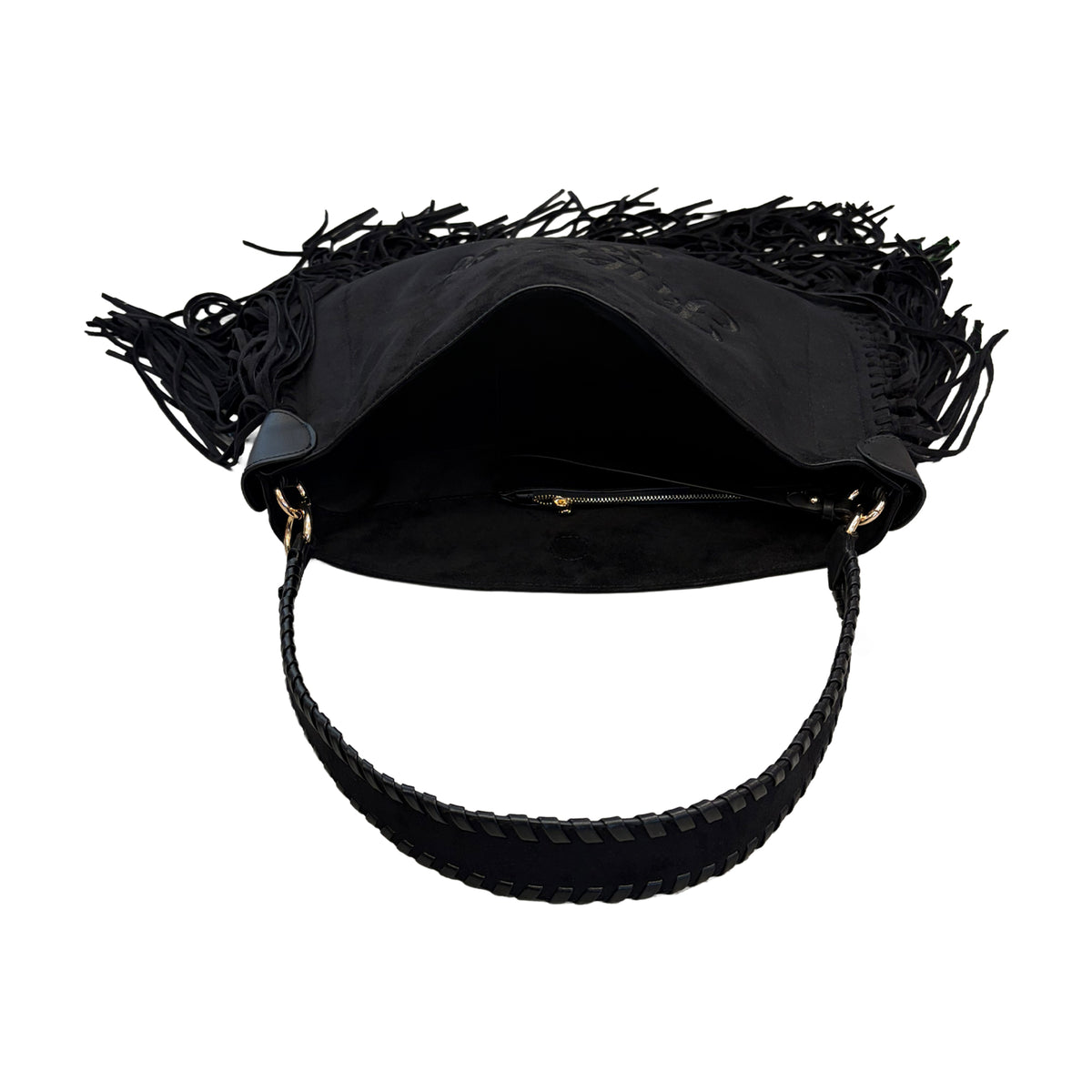 Suede Black Make You Look Handbag