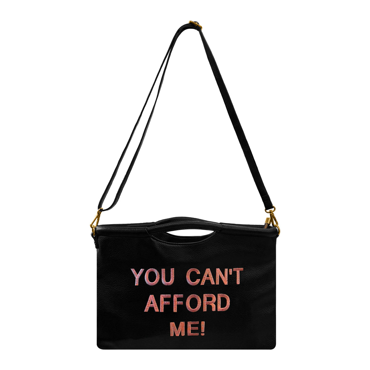 You Can't Afford Me Vegan Leather Clutch