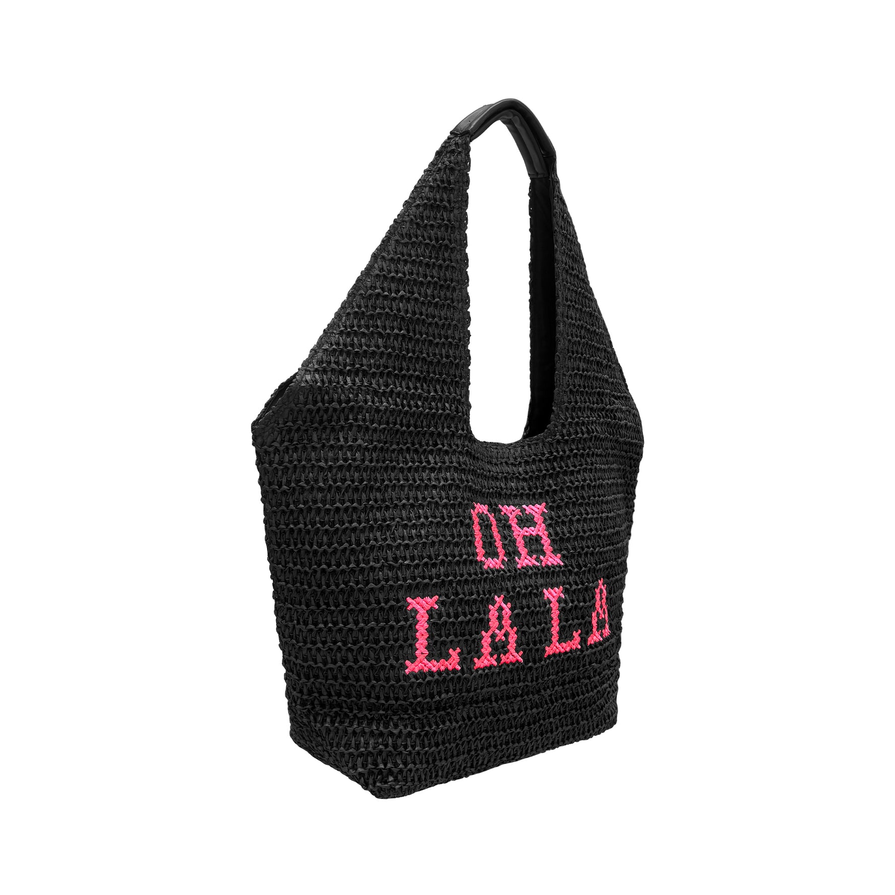 Oh La La Black Oversized Beach Bag