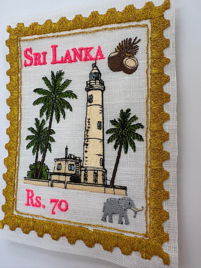 Sri Lanka Embroidered Stamp Artwork
