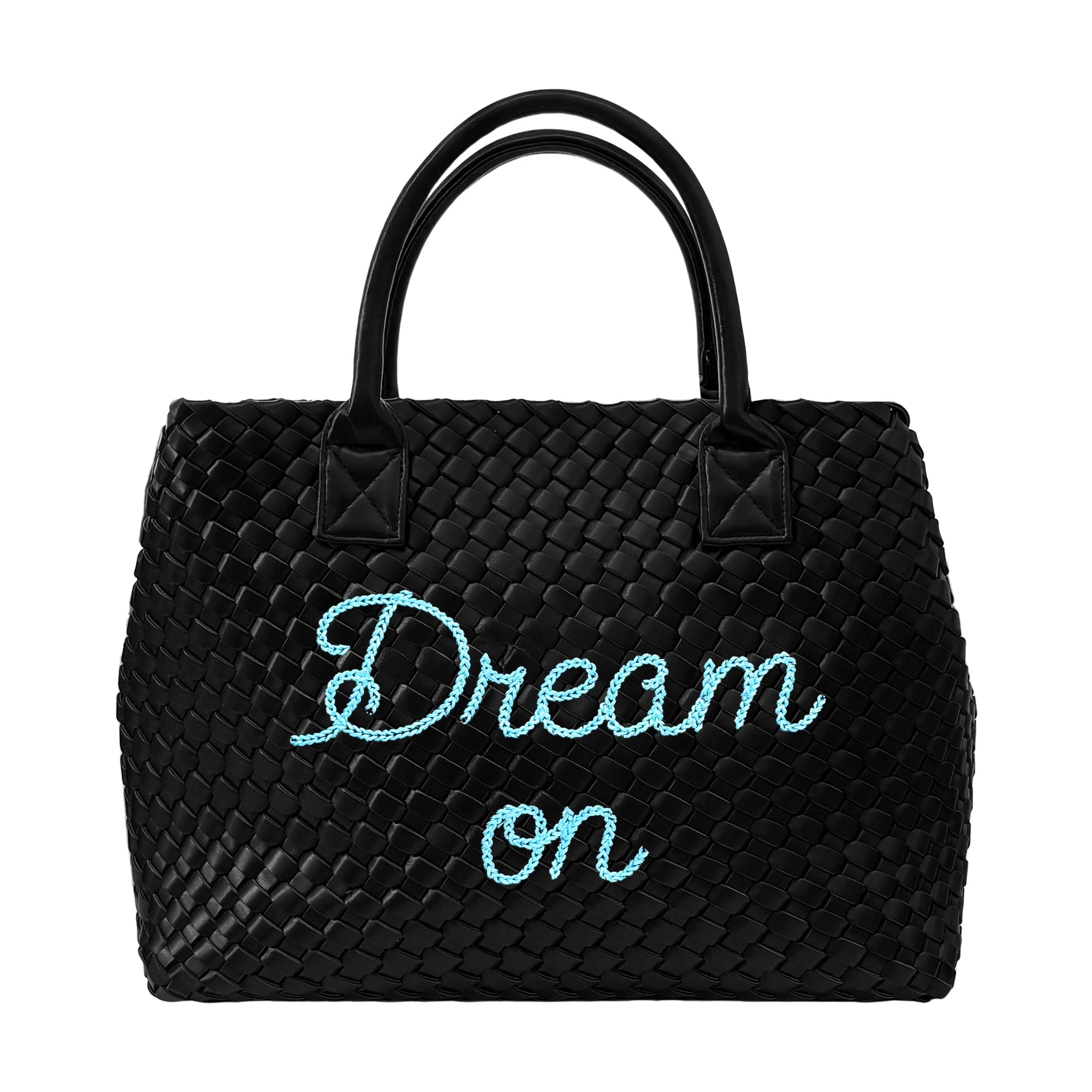 Lilly Loves Vegan Dream On handbag in black leather with gold hardware and adjustable shoulder strap, stylish and eco-friendly accessory