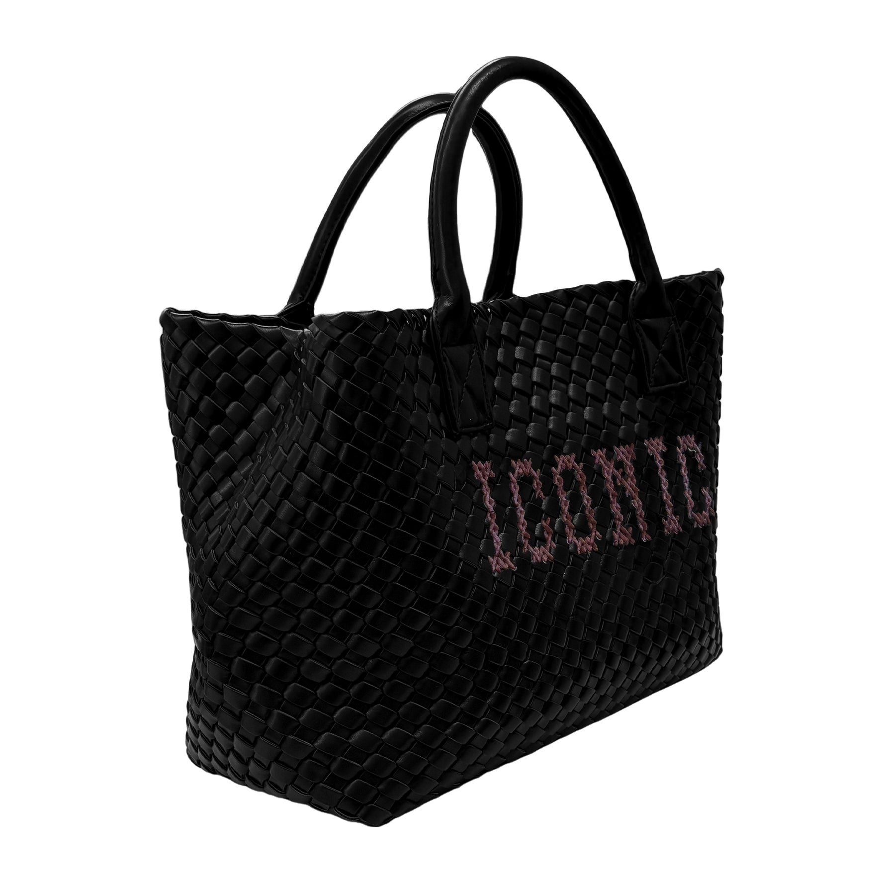 Lilly Loves Iconic Subtle Vegan Stitched Handbag with sleek design and stitched detailing, crafted from eco-friendly vegan material.