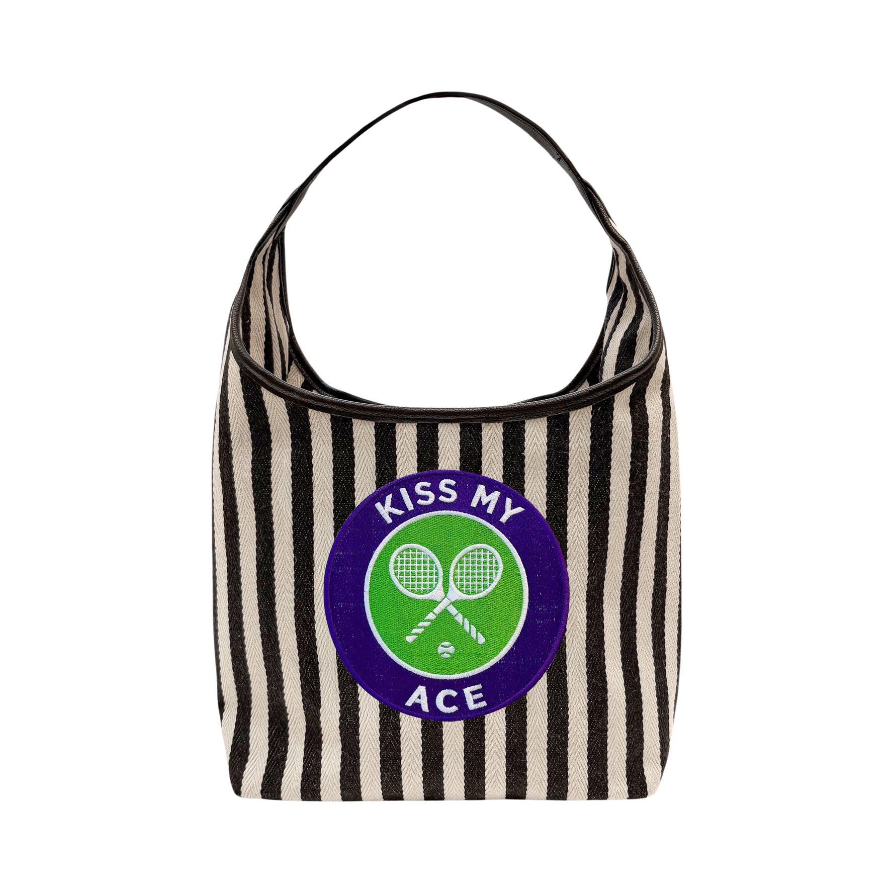 Lilly Loves Wimbledon Inspired Kiss My Ace Handbag with tennis-themed design and stylish strap, perfect for casual wear.