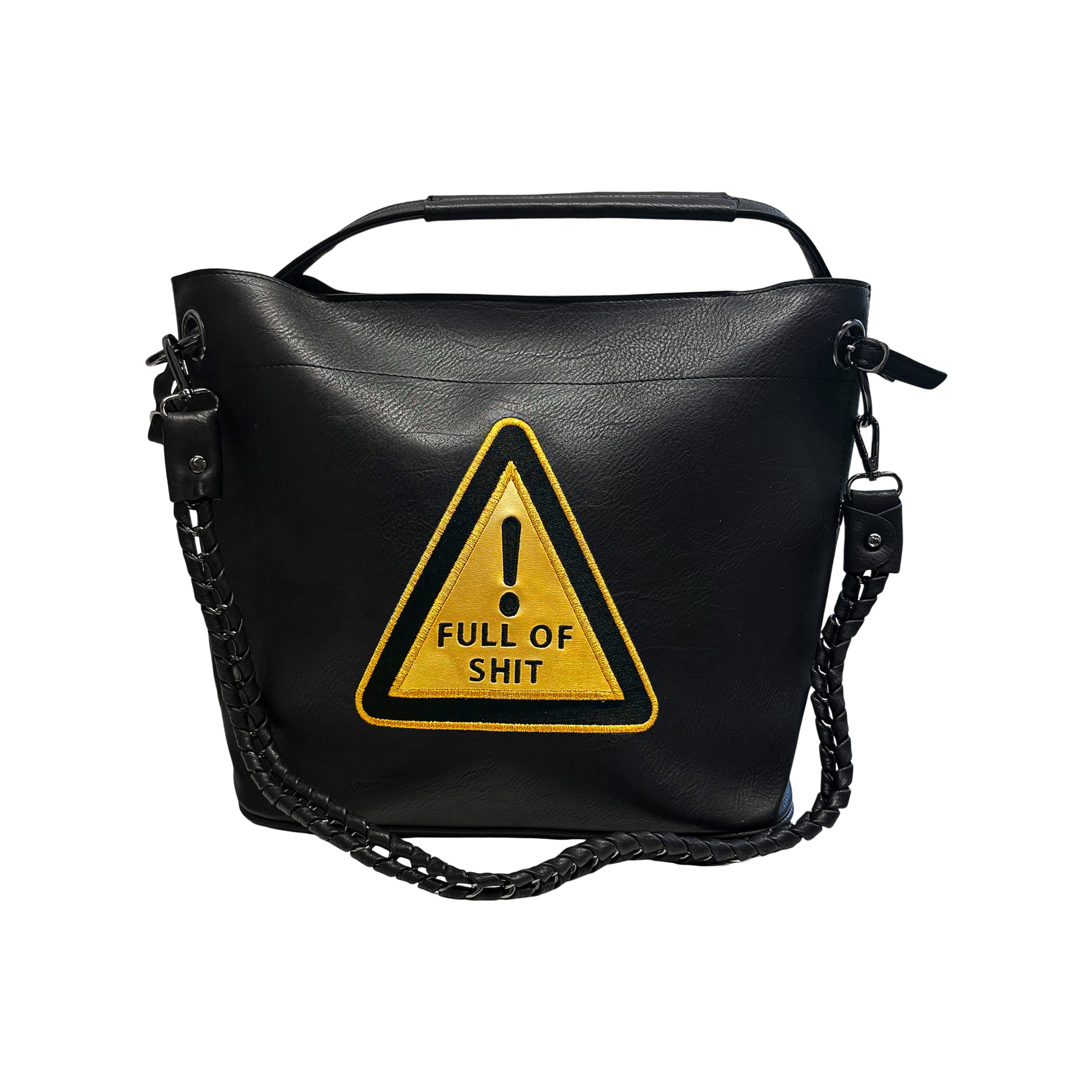 Warning Full Of Shit Shoulder Bag