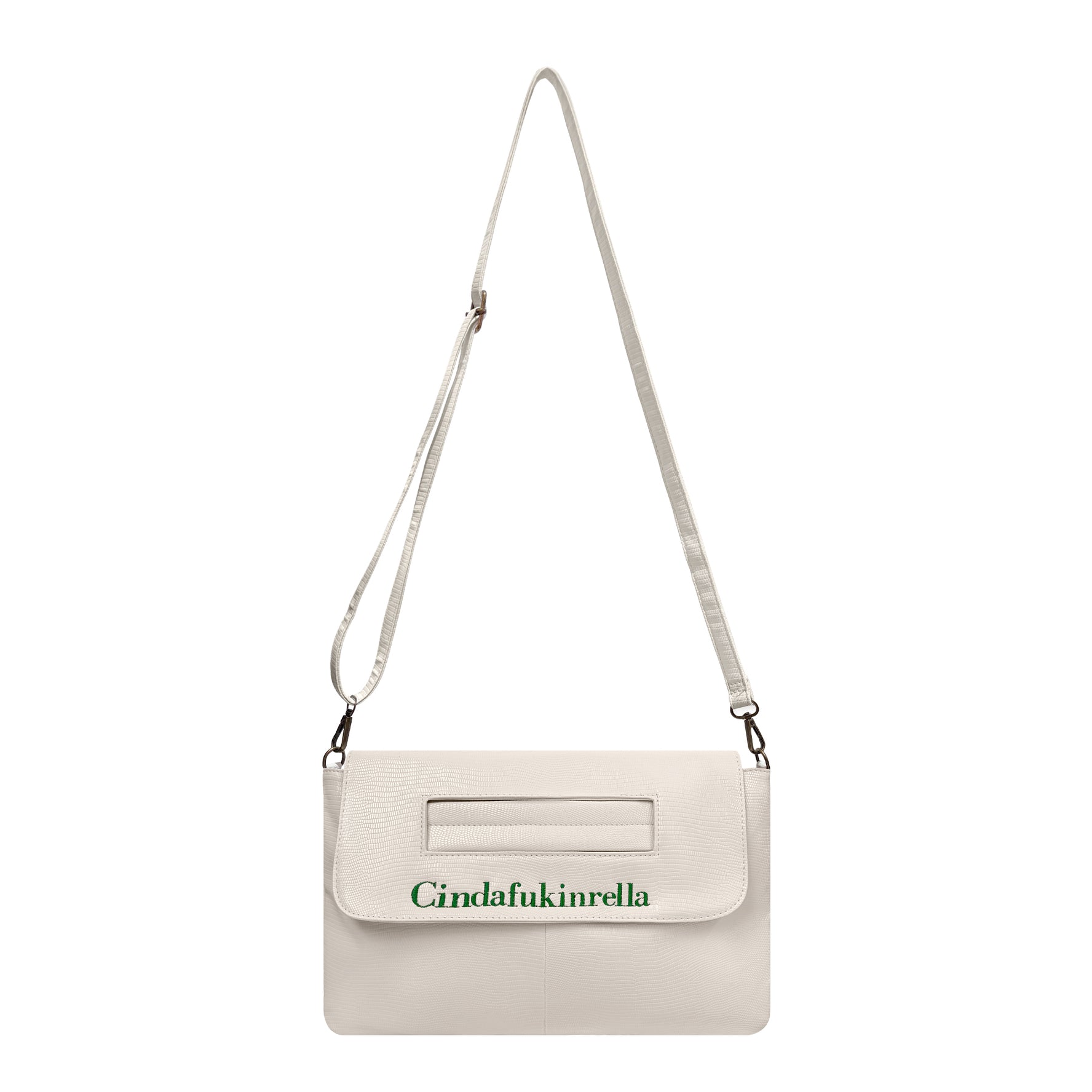 Cinderfuckinrella White Clutch Bag