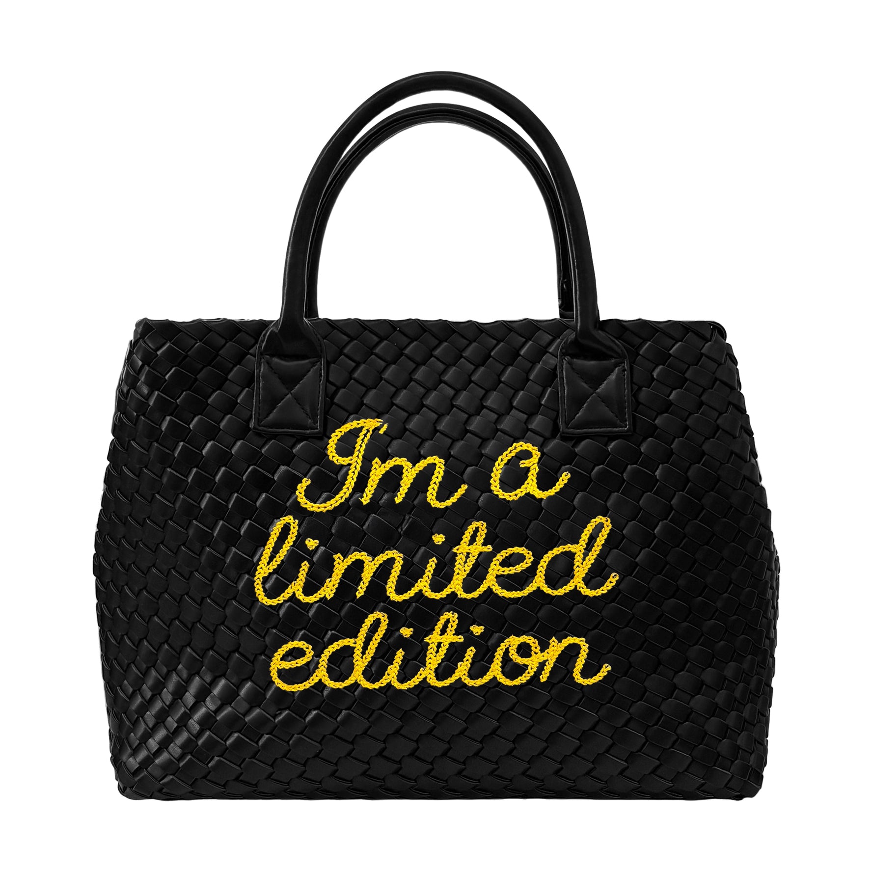 Lilly Loves limited edition yellow handbag with stylish design and textured material, showcasing a chic accessory for fashion.