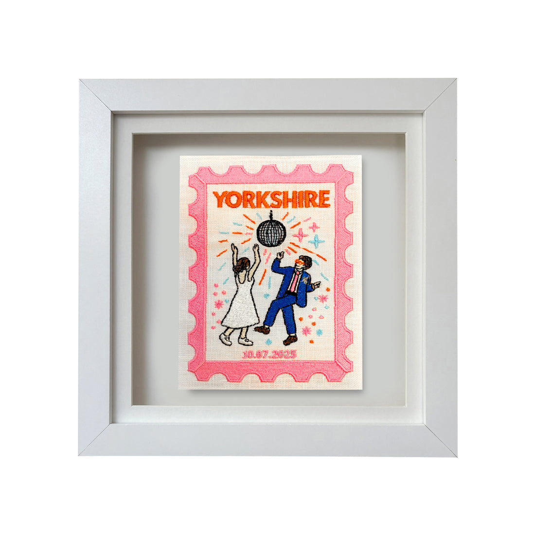 Wedding Embroidered Stamp Artwork