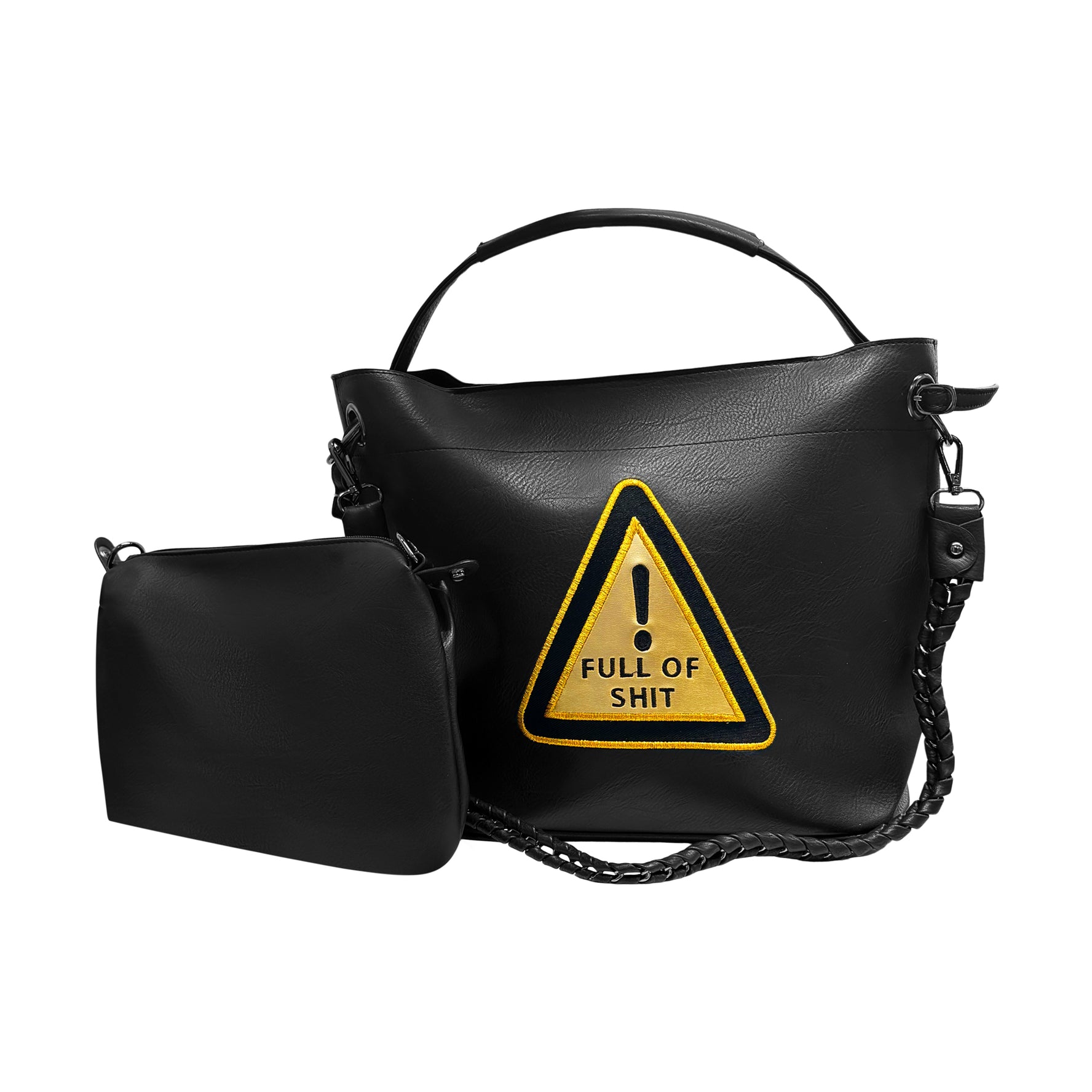 Warning Full Of Shit Shoulder Bag
