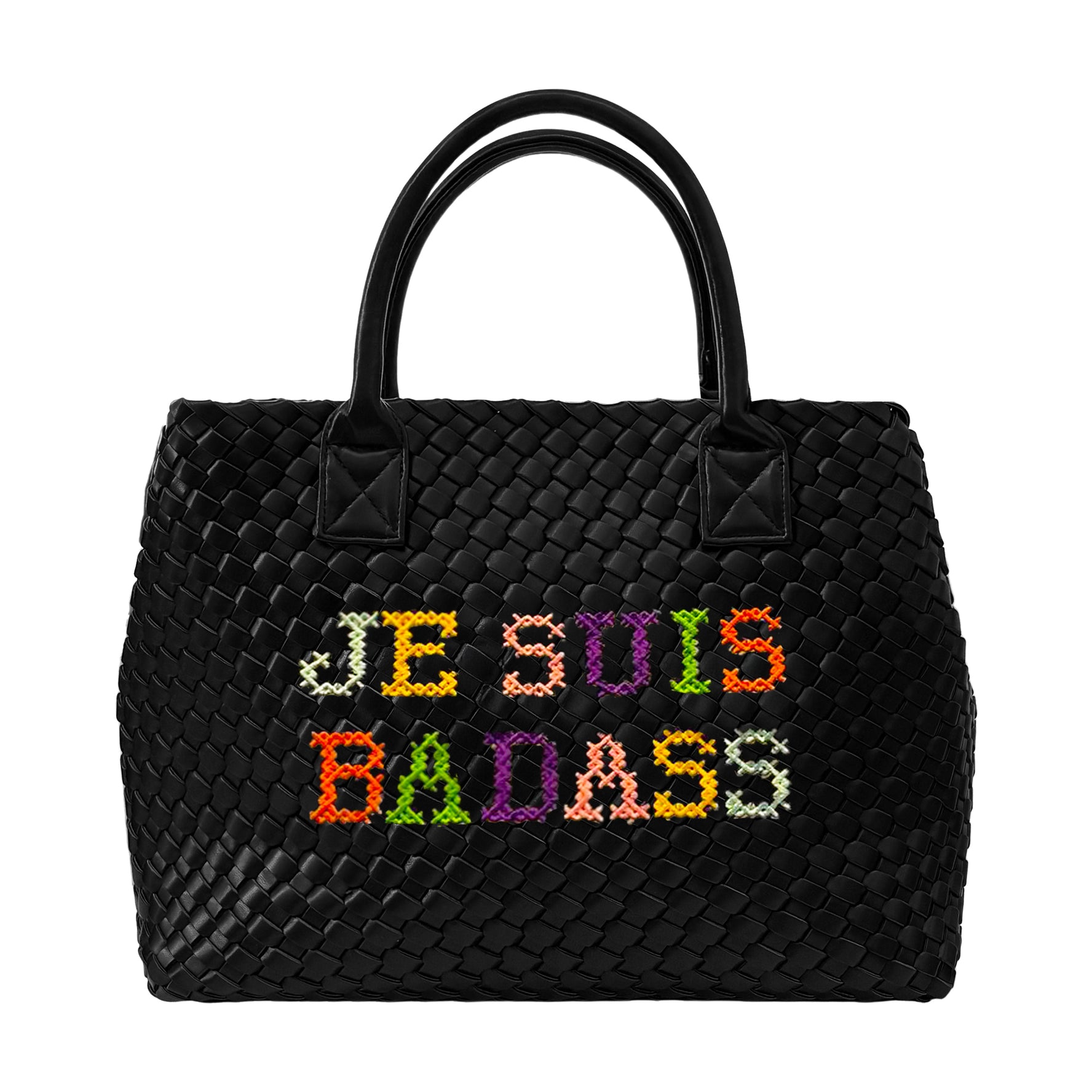 Je Suis Badass Vegan Embroidered Bag