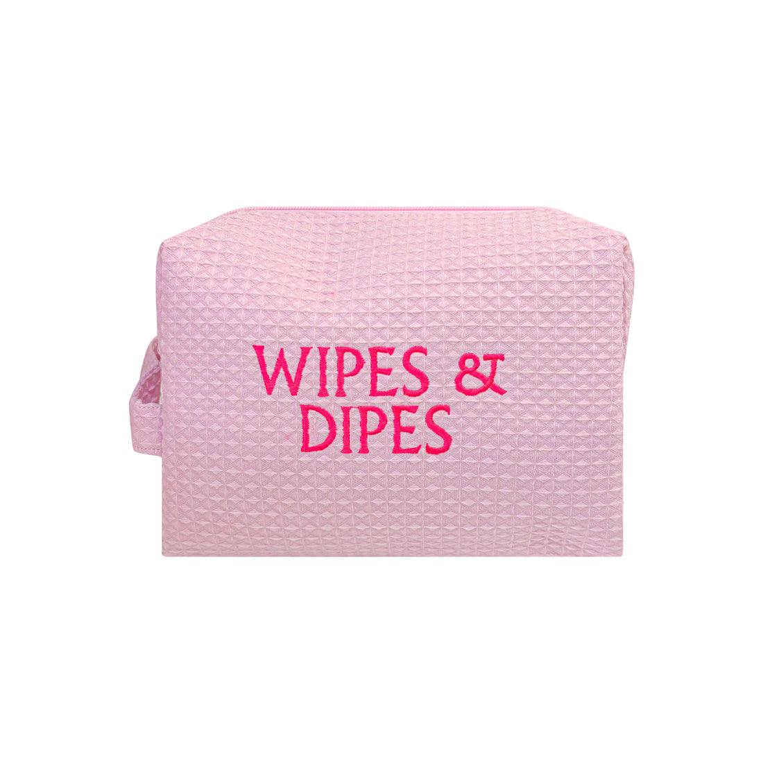 Pink Wipes & Dipes Waffle Bag
