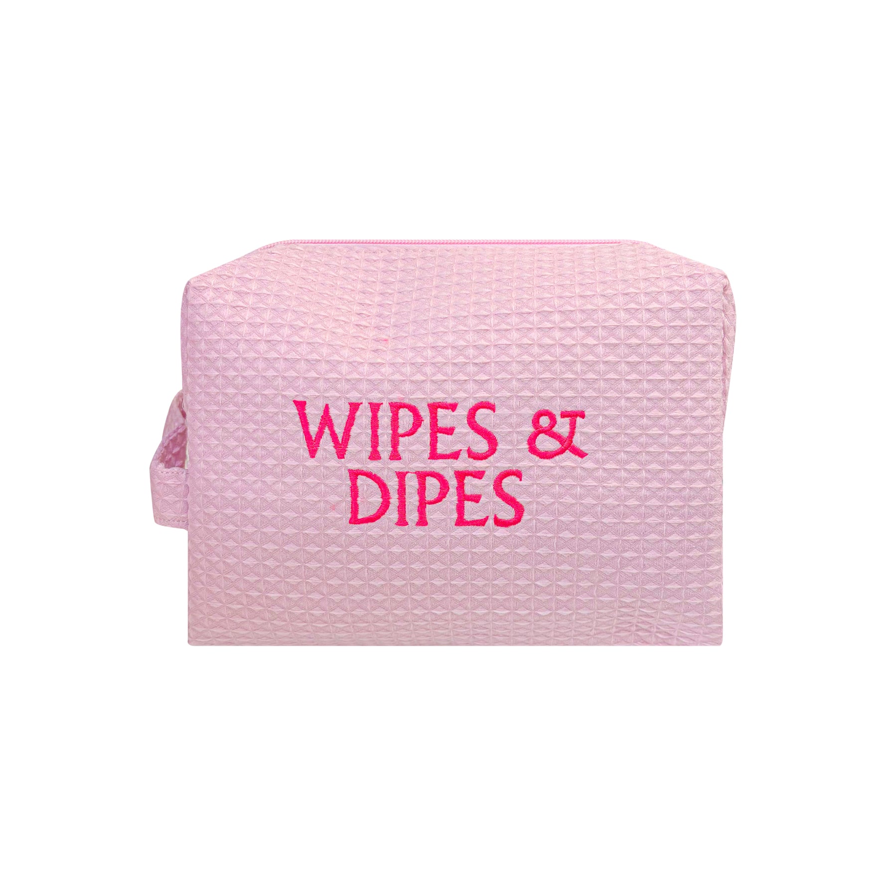 Pink Wipes & Dipes Waffle Bag