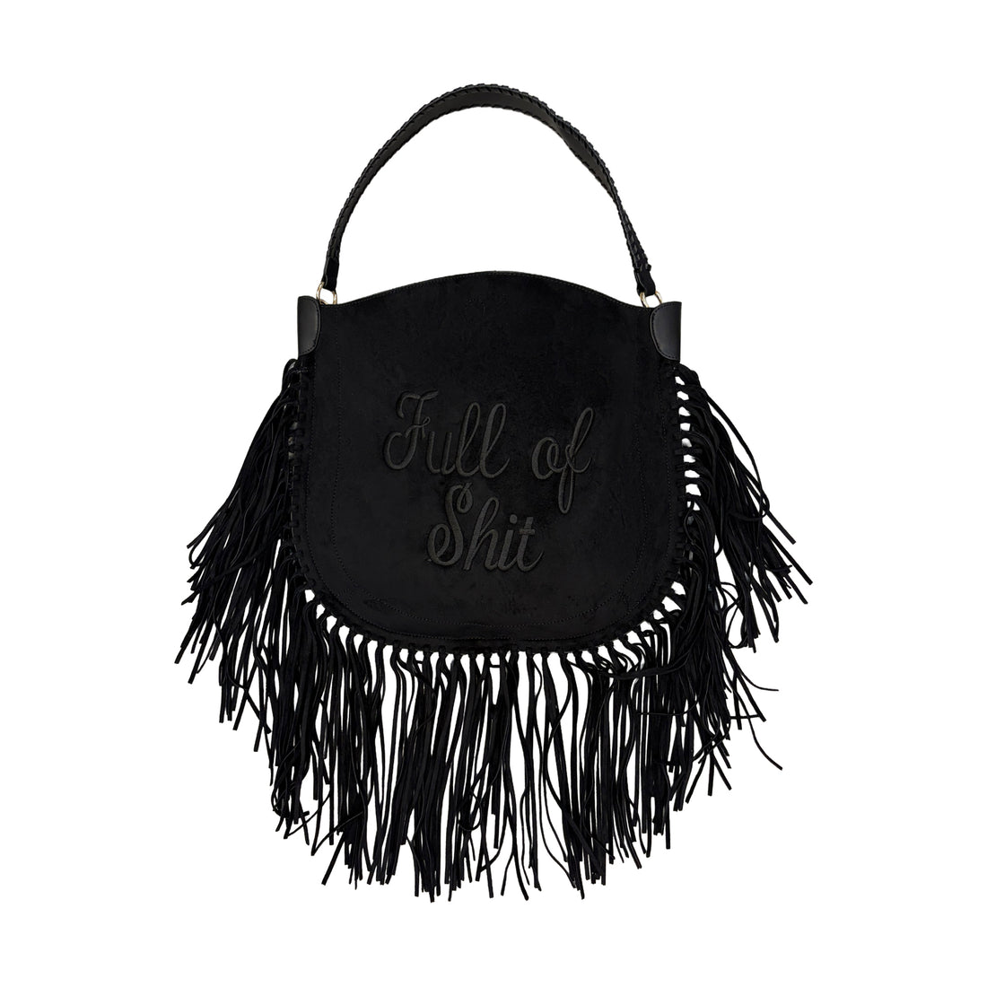 Full of Shit  Black Tassel Handbag