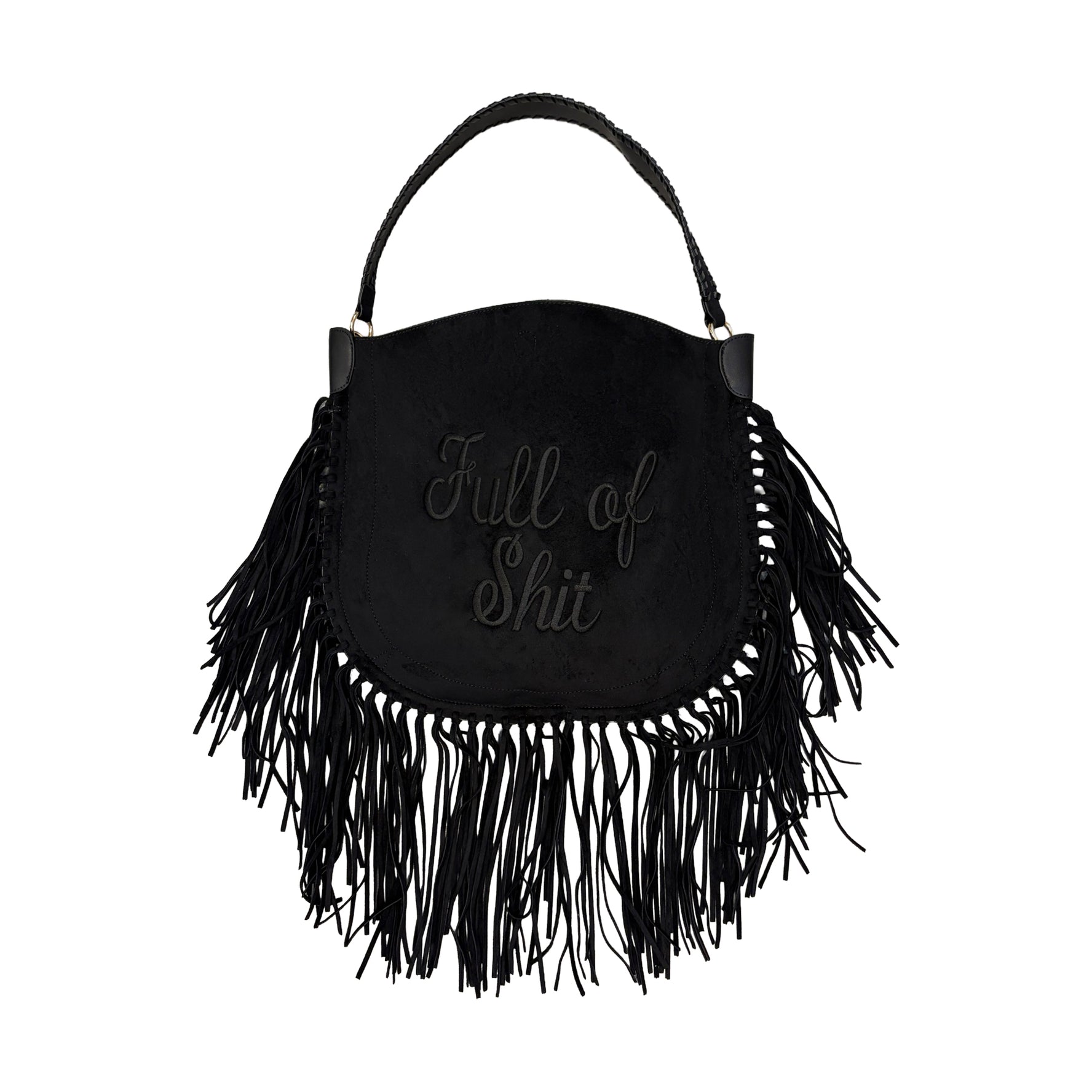 Full of Shit  Black Tassel Handbag