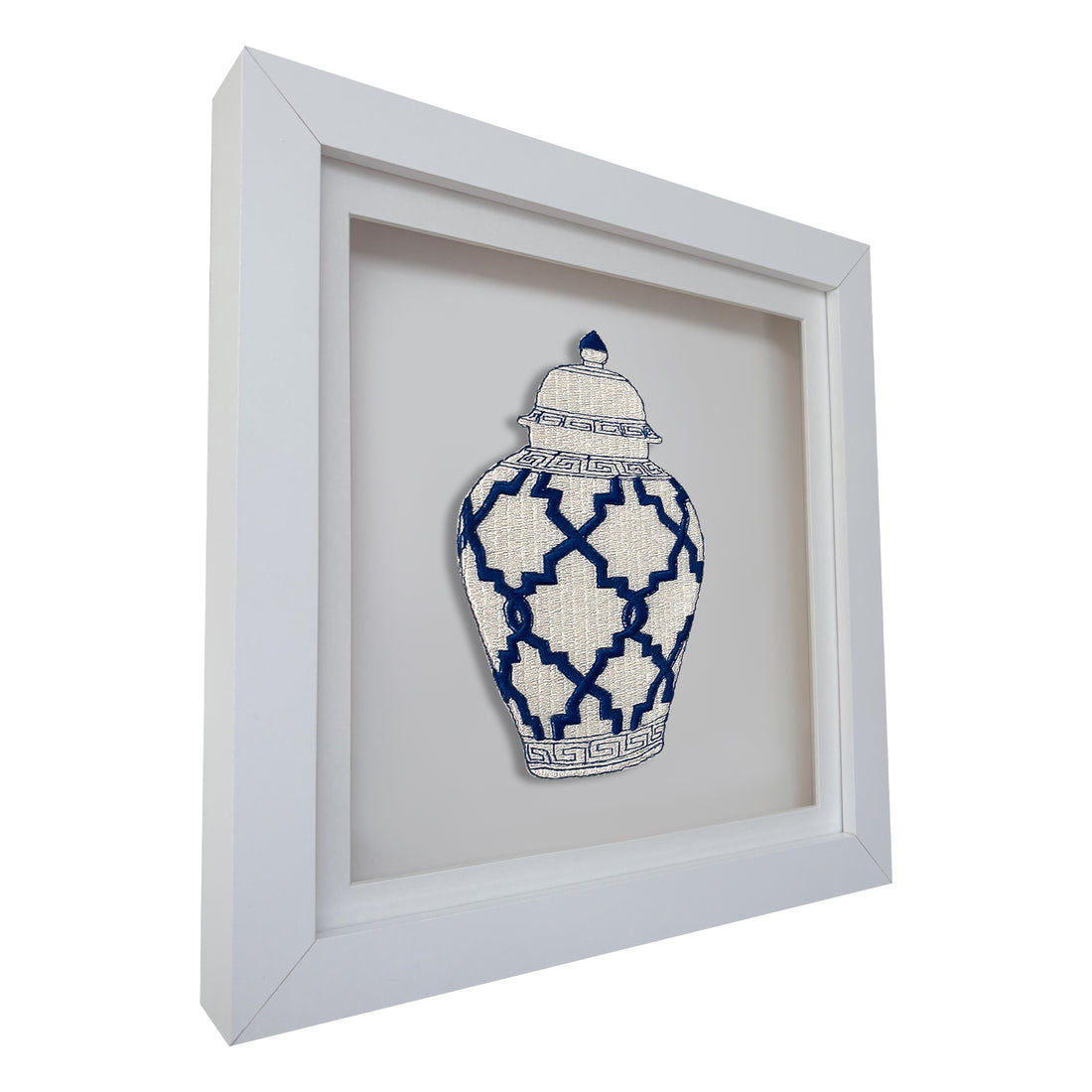 Ginger Jar #3 Embroidered Art Work