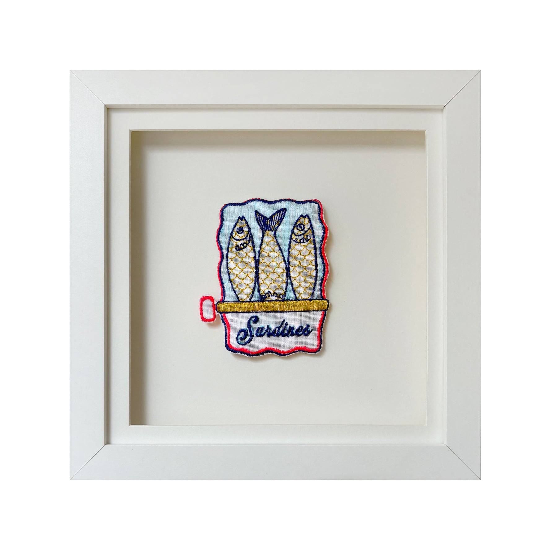 Sardines Embroidered Artwork