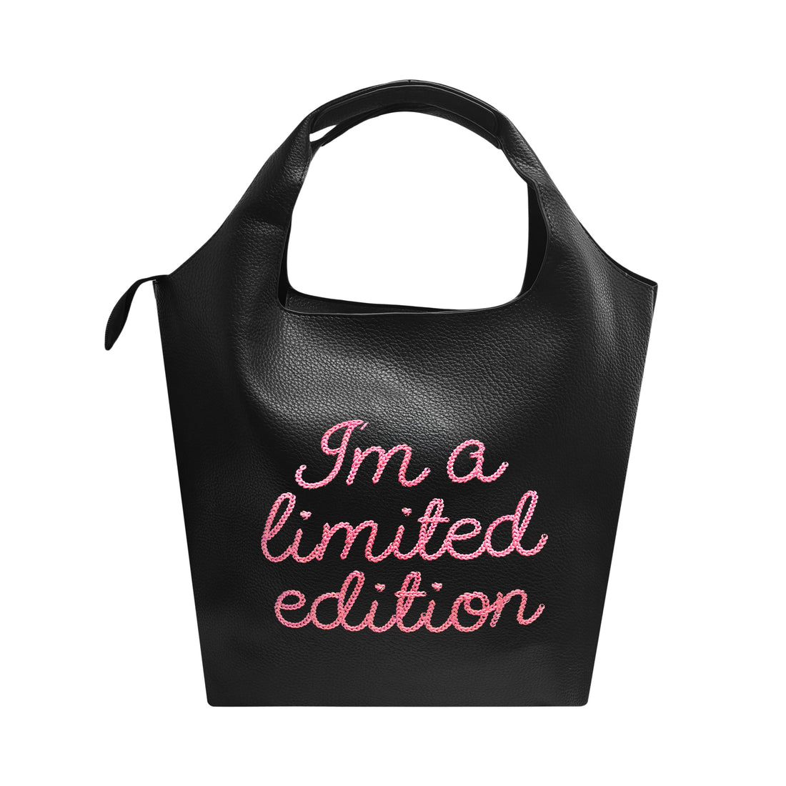 Lilly Loves black limited edition bucket handbag with sleek design and spacious interior, stylish for everyday use.