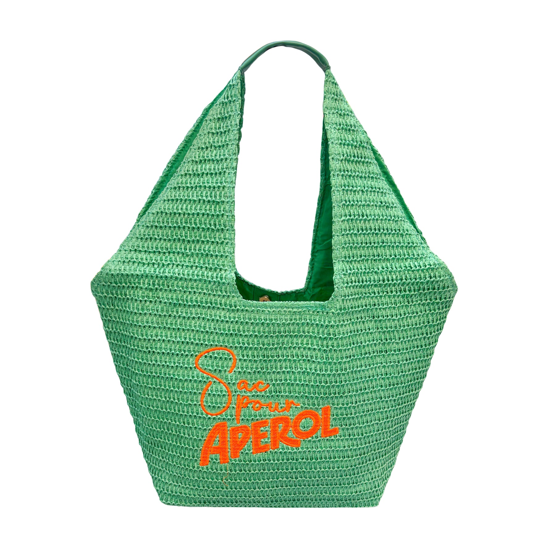 Lilly Loves oversized beach bag with Aperol design, large tote-style handbag perfect for beach or summer outings.