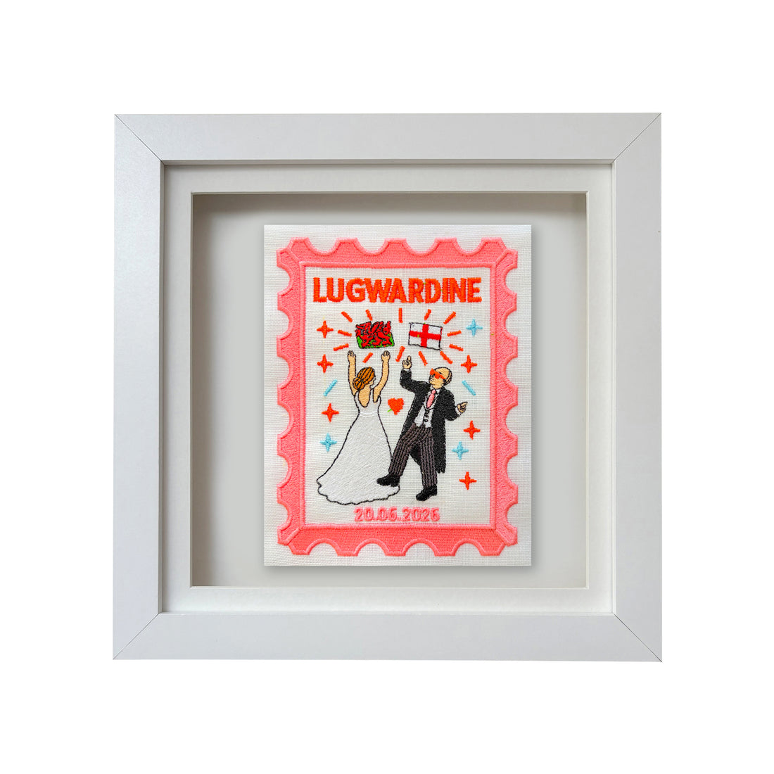 Wedding Embroidered Stamp Artwork