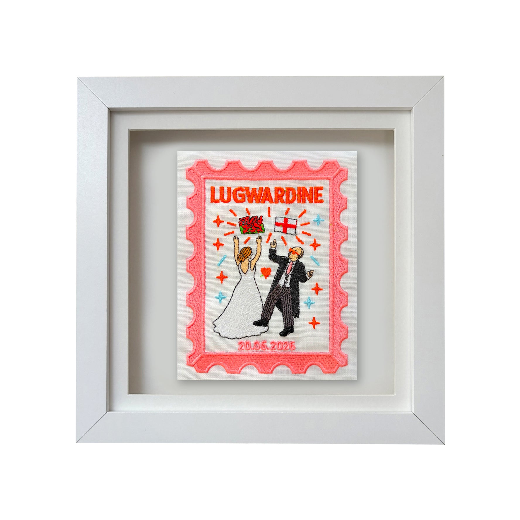 Wedding Embroidered Stamp Artwork