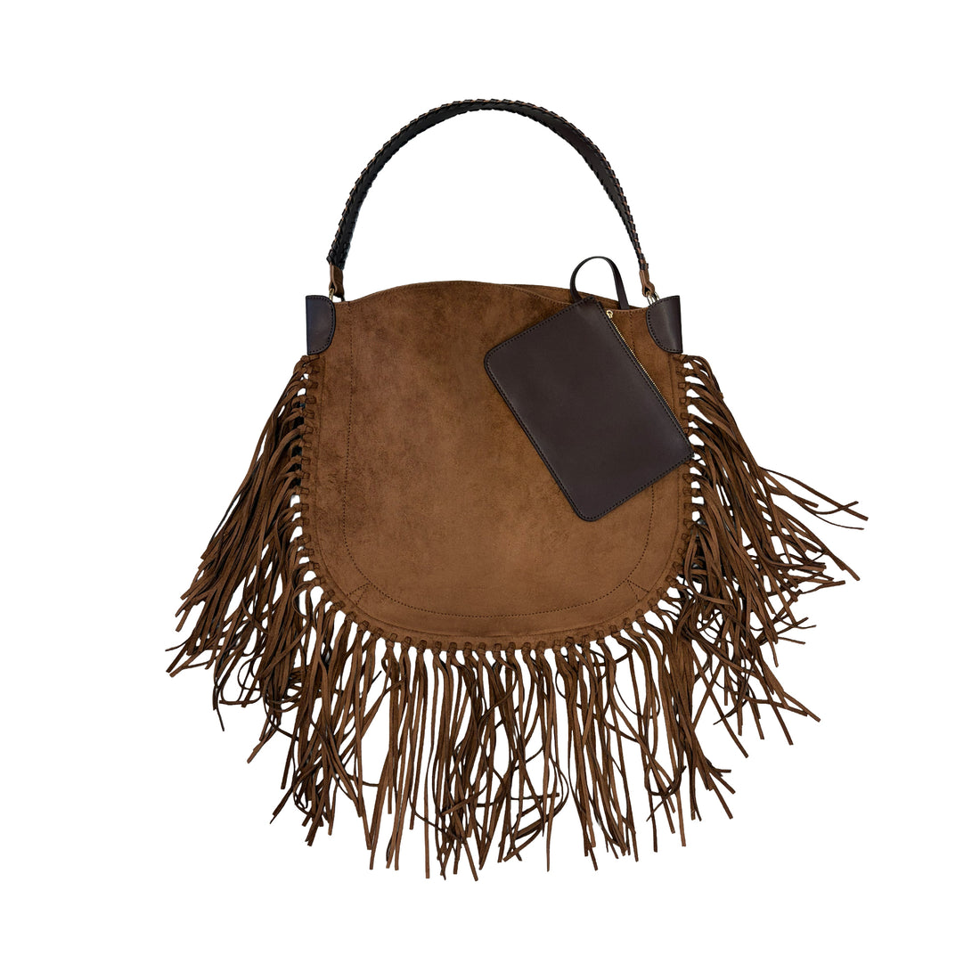 Full of Shit Paisley Chocolate Tassel Handbag