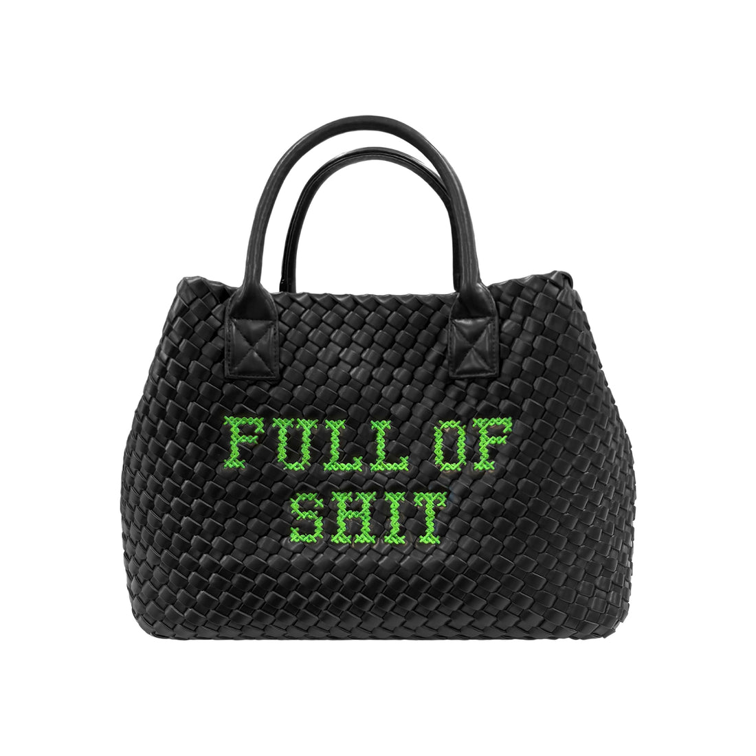 Vegan FULL OF SHIT Green Handbag