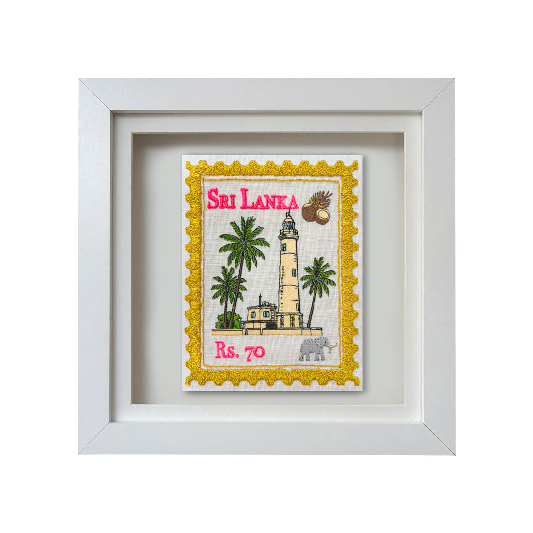 Sri Lanka Embroidered Stamp Artwork