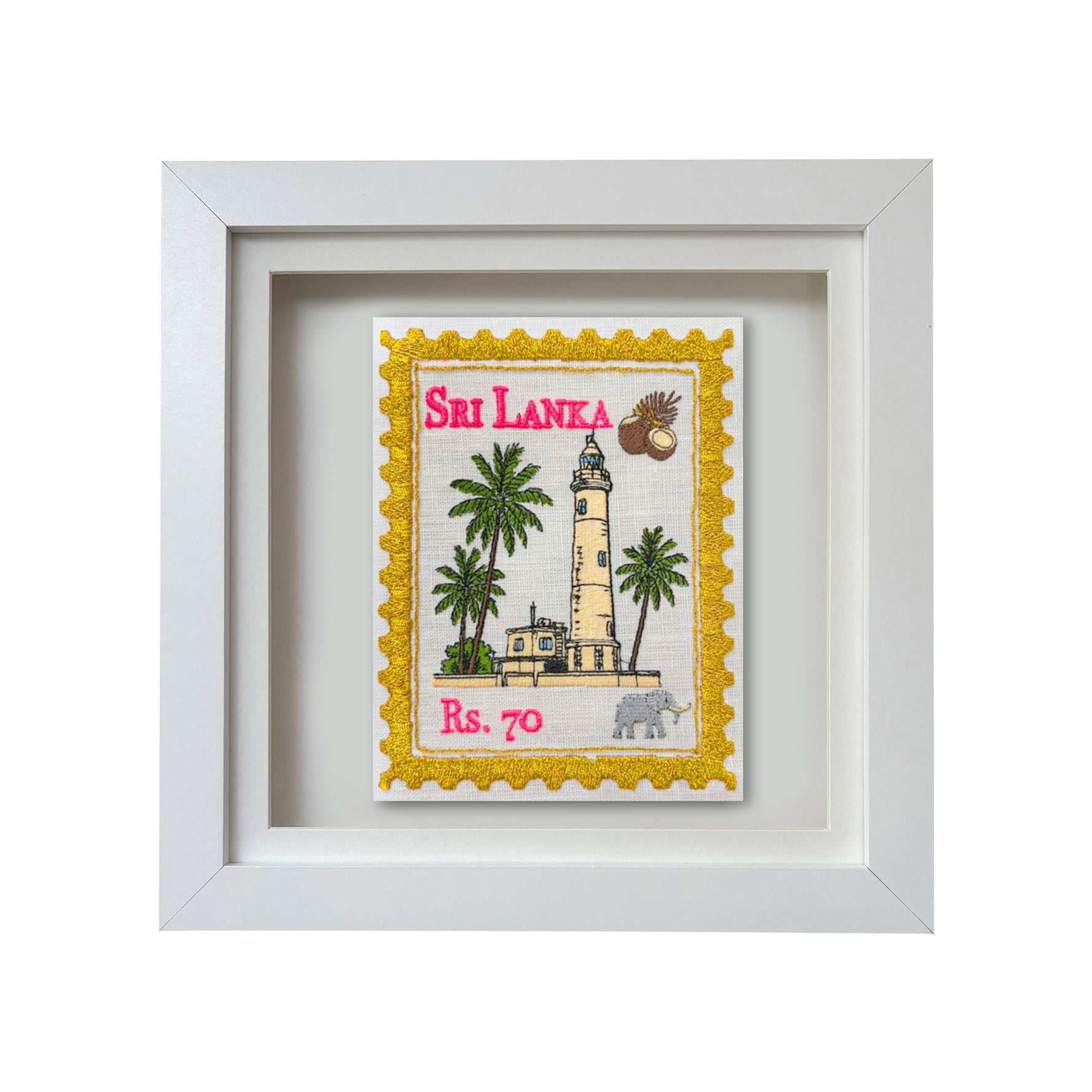 Sri Lanka Embroidered Stamp Artwork