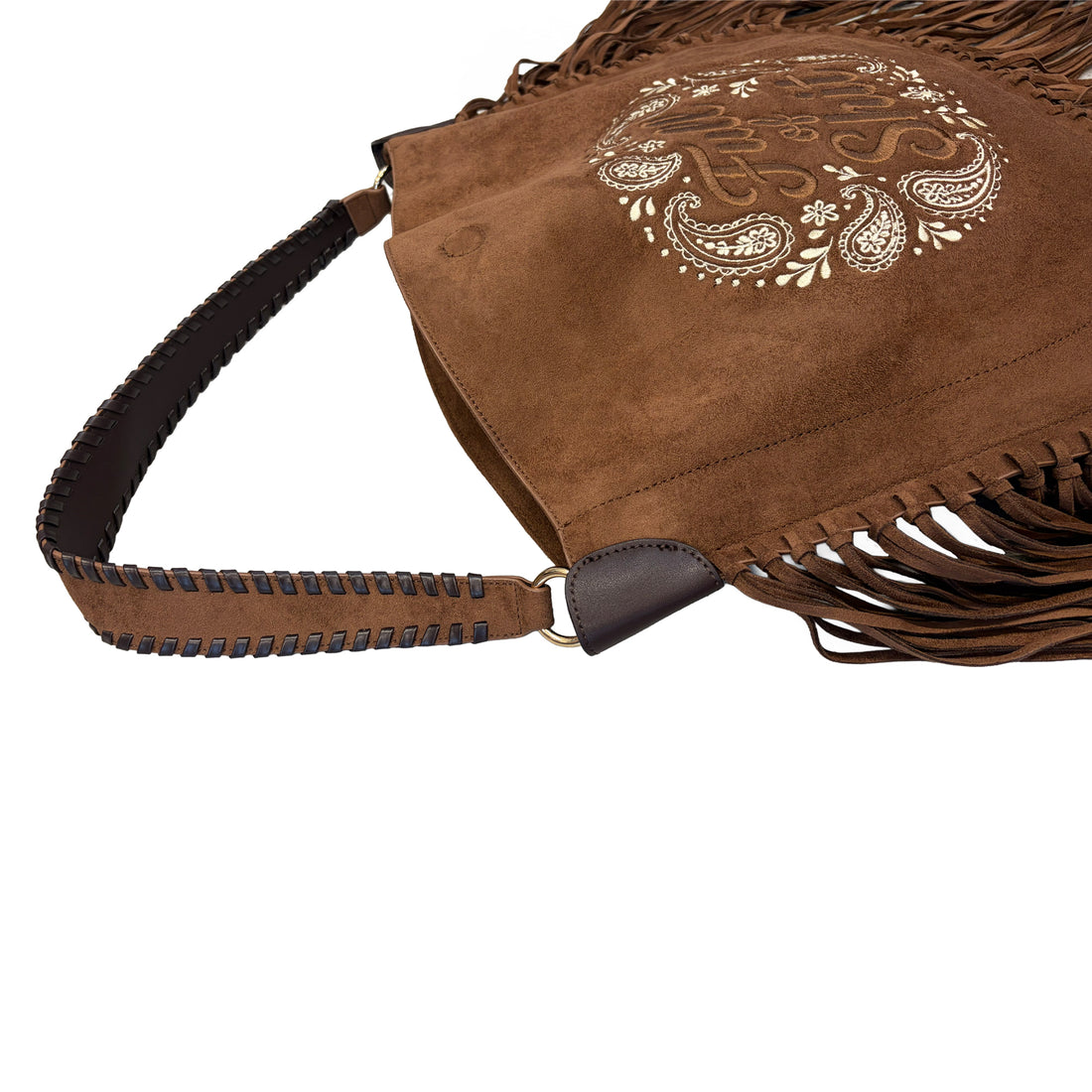 Full of Shit Paisley Chocolate Tassel Handbag