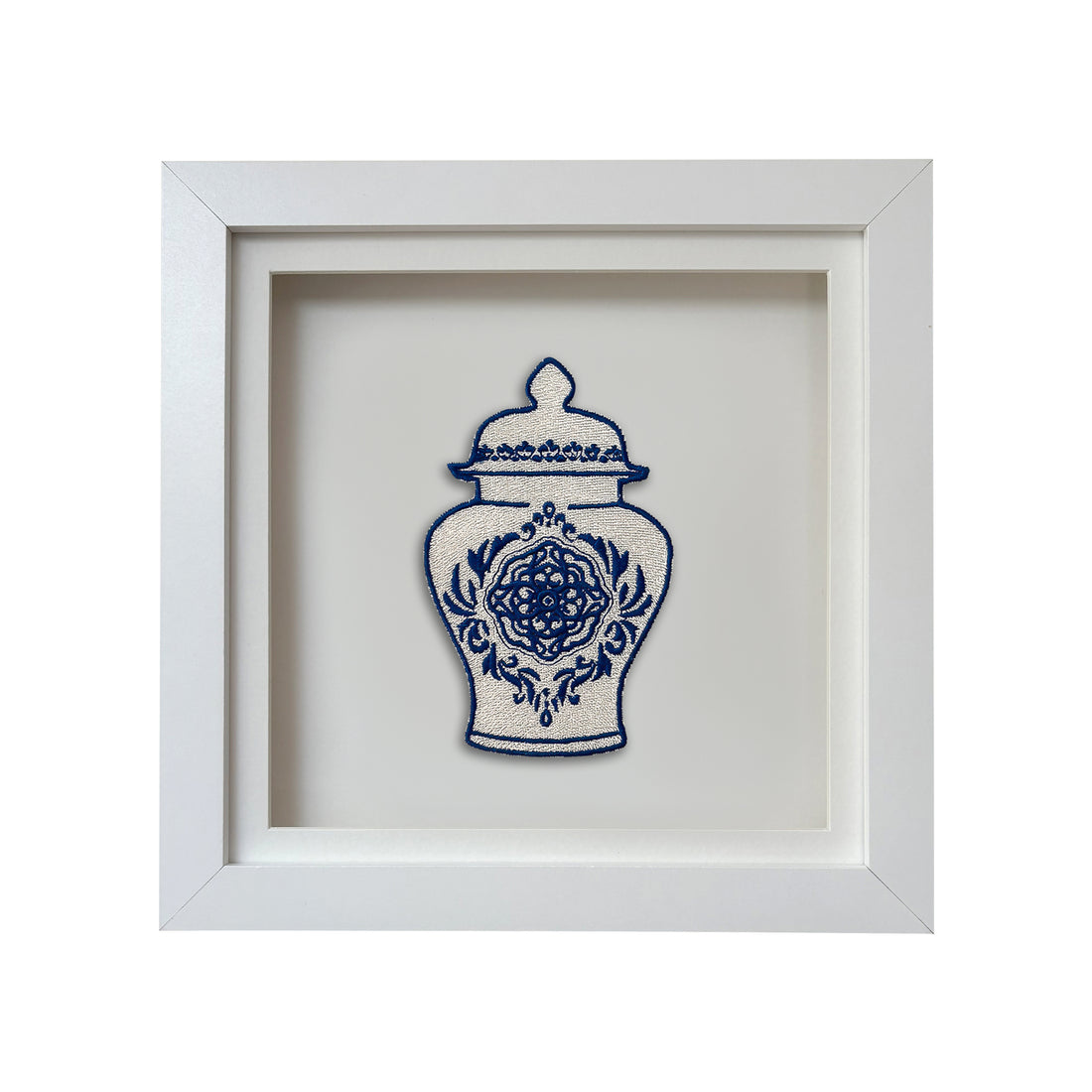 Ginger Jar #4 Embroidered Art Work